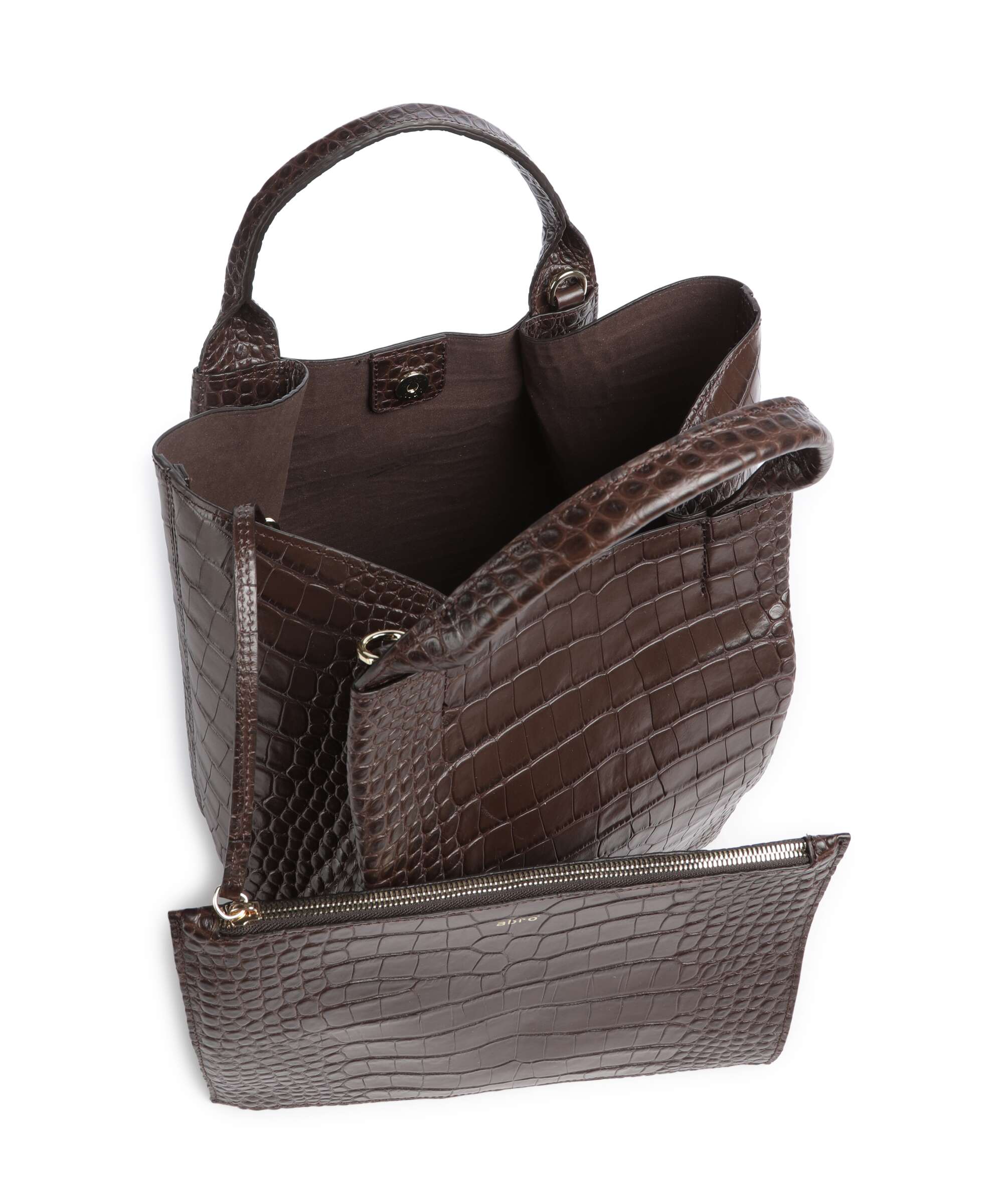 Abro Cocco Mondial Essential Medium Handbag dark brown - Image 6