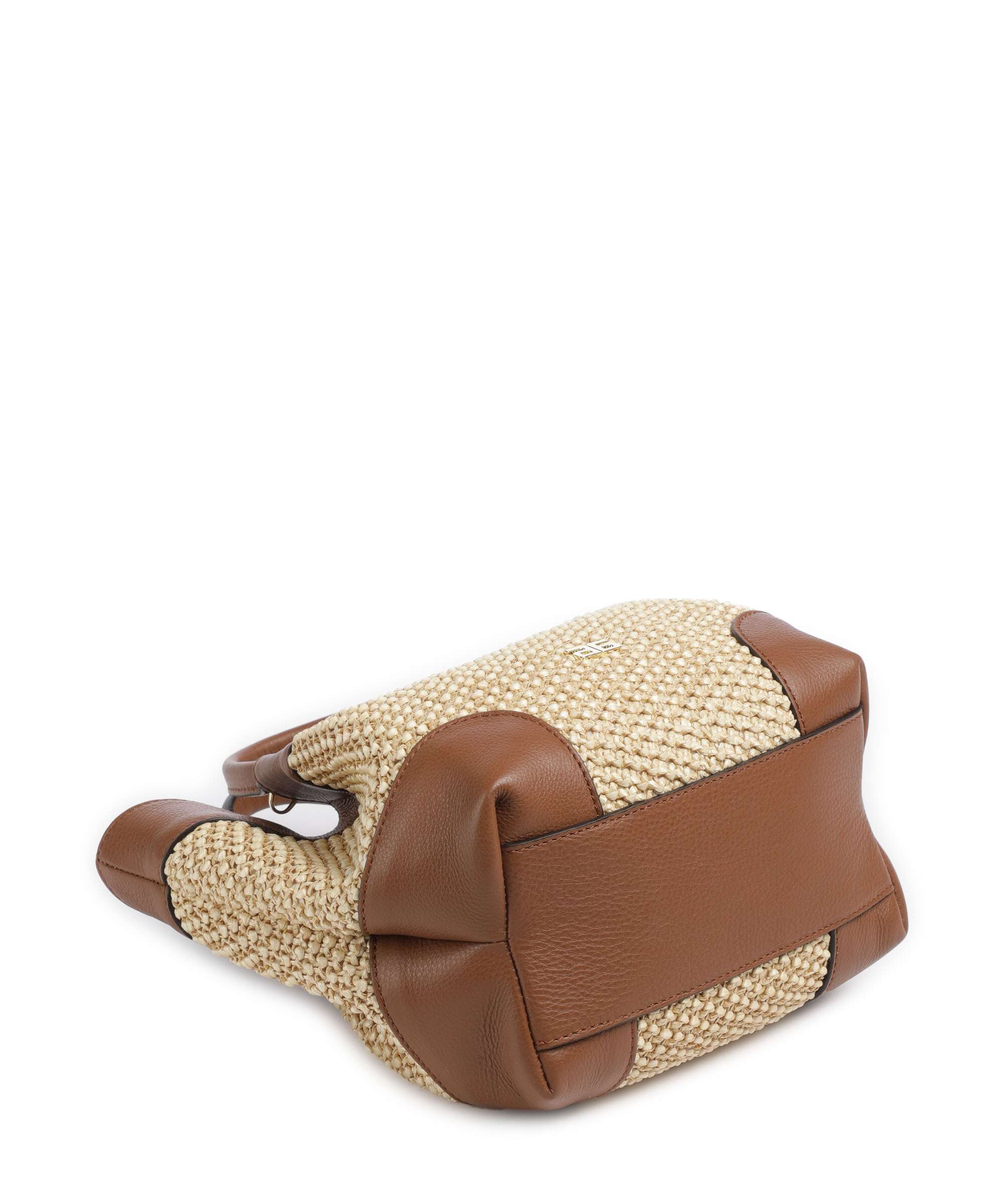 Abro Maglia Raffia Essential Small Handbag natural/nut - Image 4