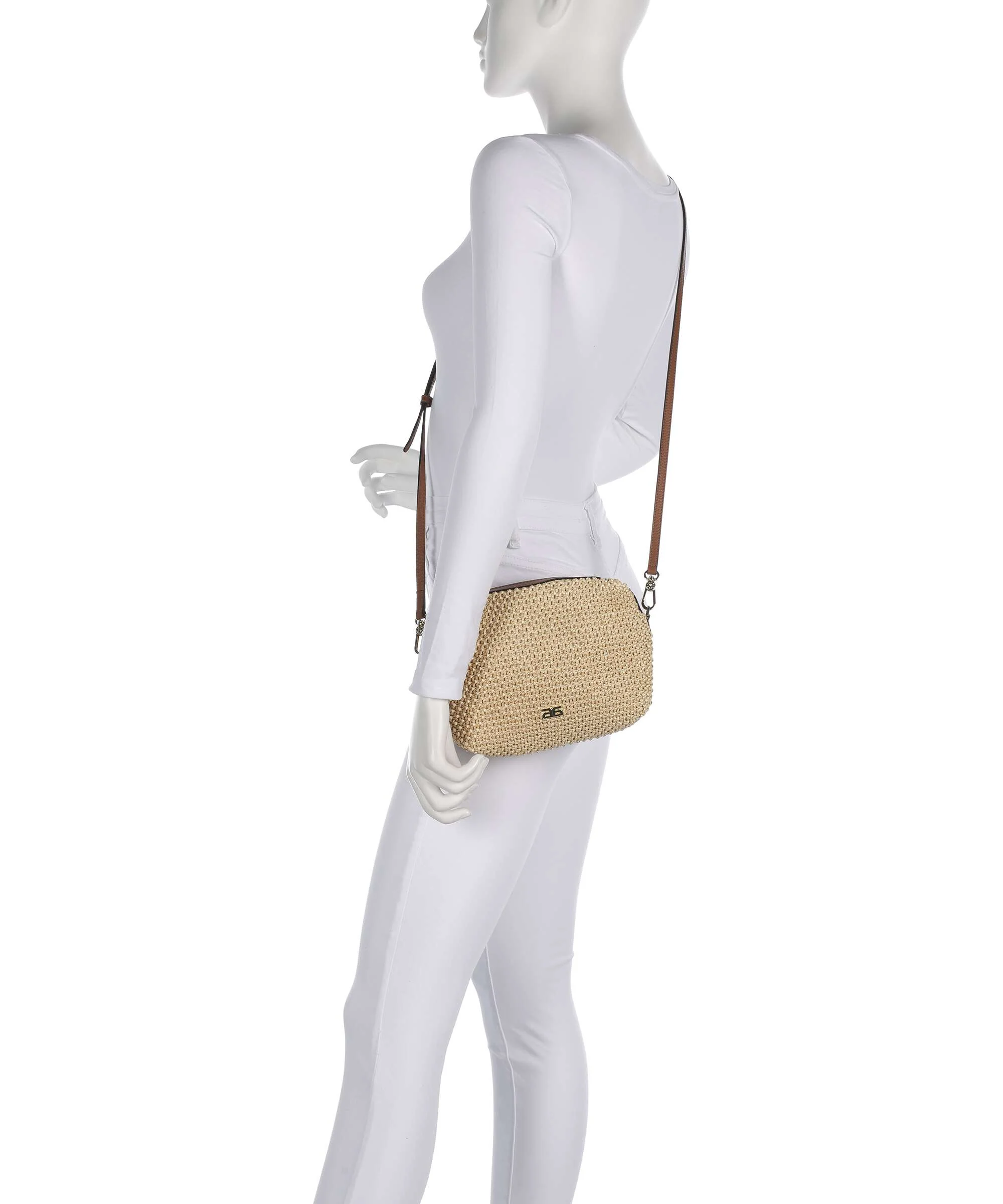 Abro Maglia Raffia Kaia Crossbody bag natural/nut - Image 3