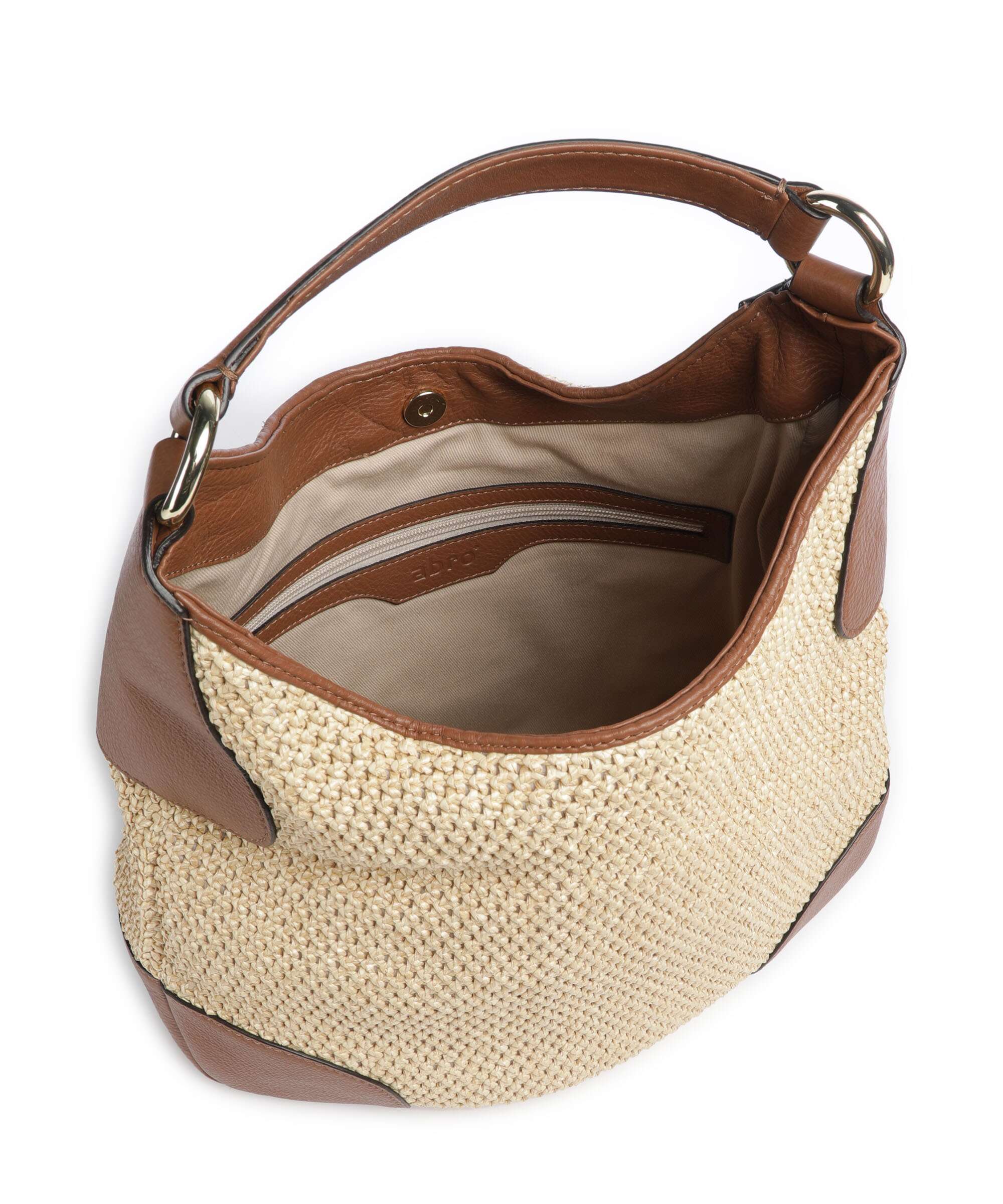 Abro Maglia Raffia Open Air Hobo bag natural/nut - Image 6