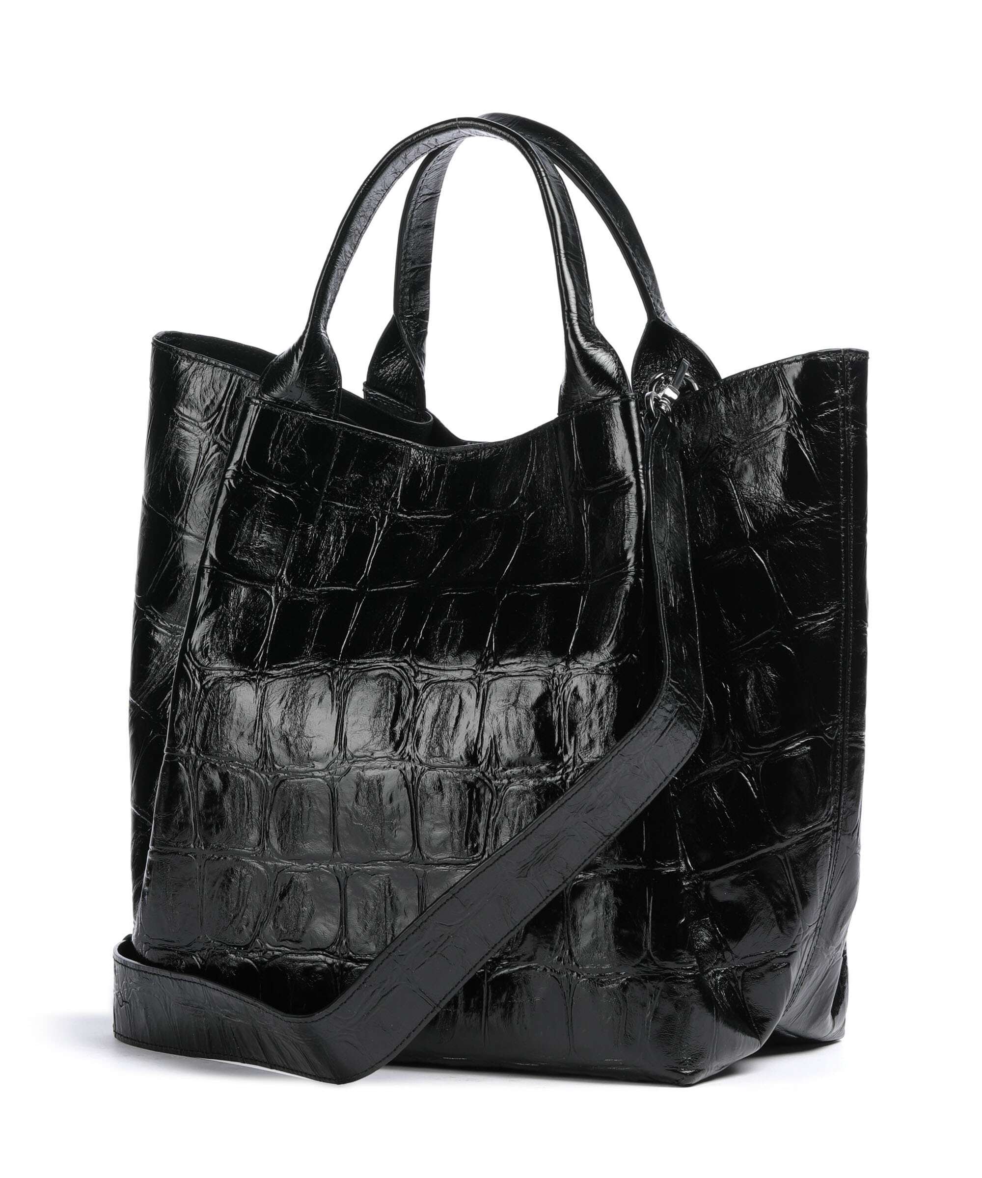 Abro Maxi Cocco Essential Medium Handbag black/nickel - Image 2