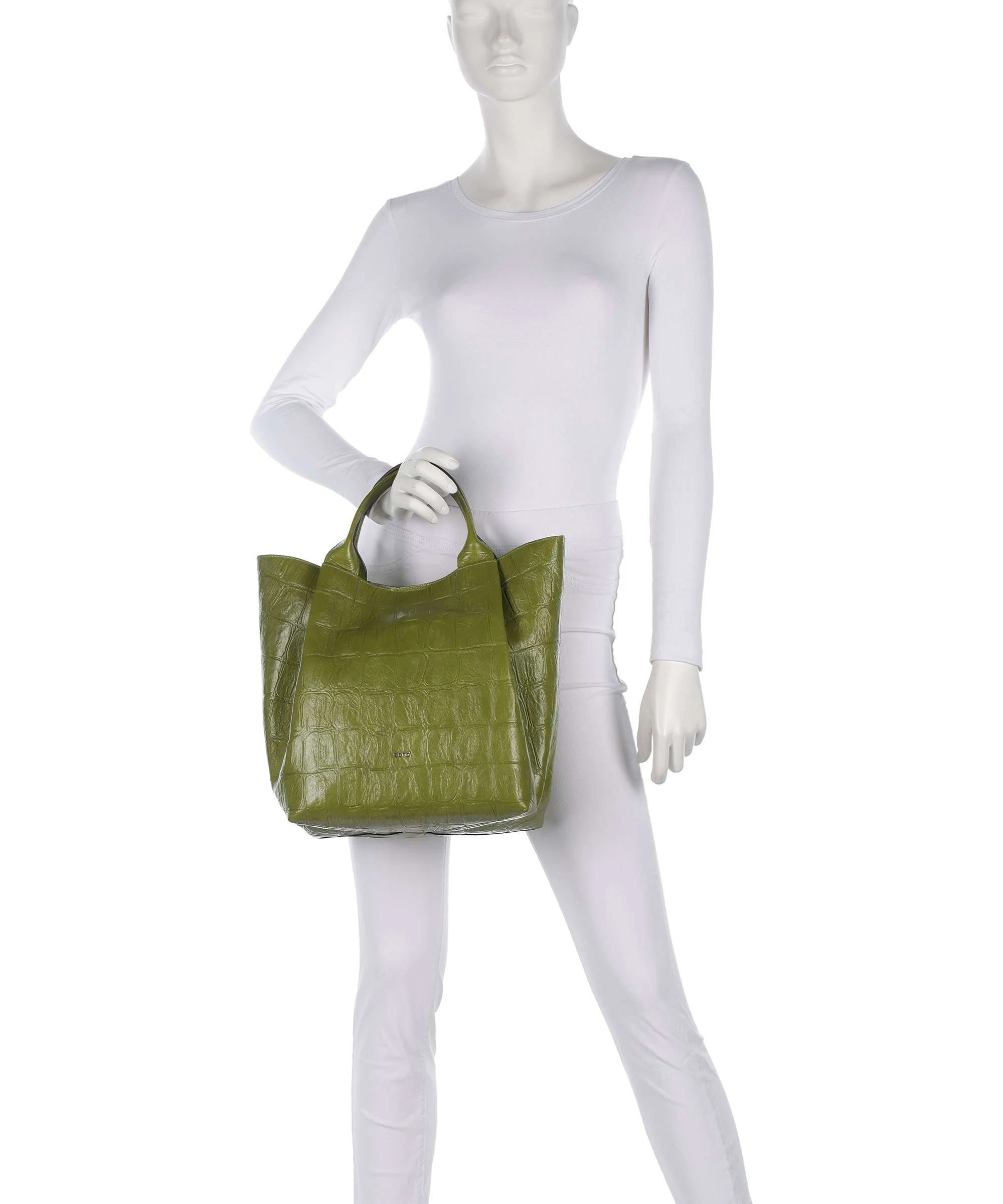 Abro Maxi Cocco Essential Medium Handbag lime - Image 3