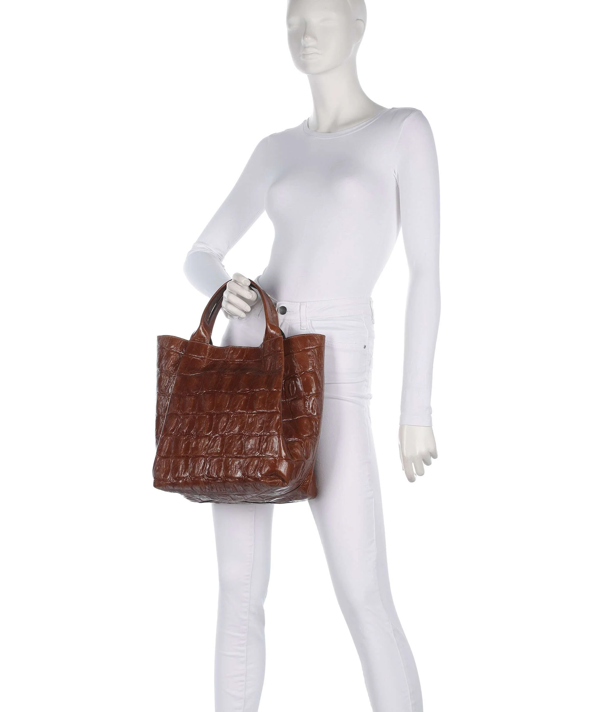 Abro Maxi Cocco Essential Medium Handbag caramel/cognac - Image 3