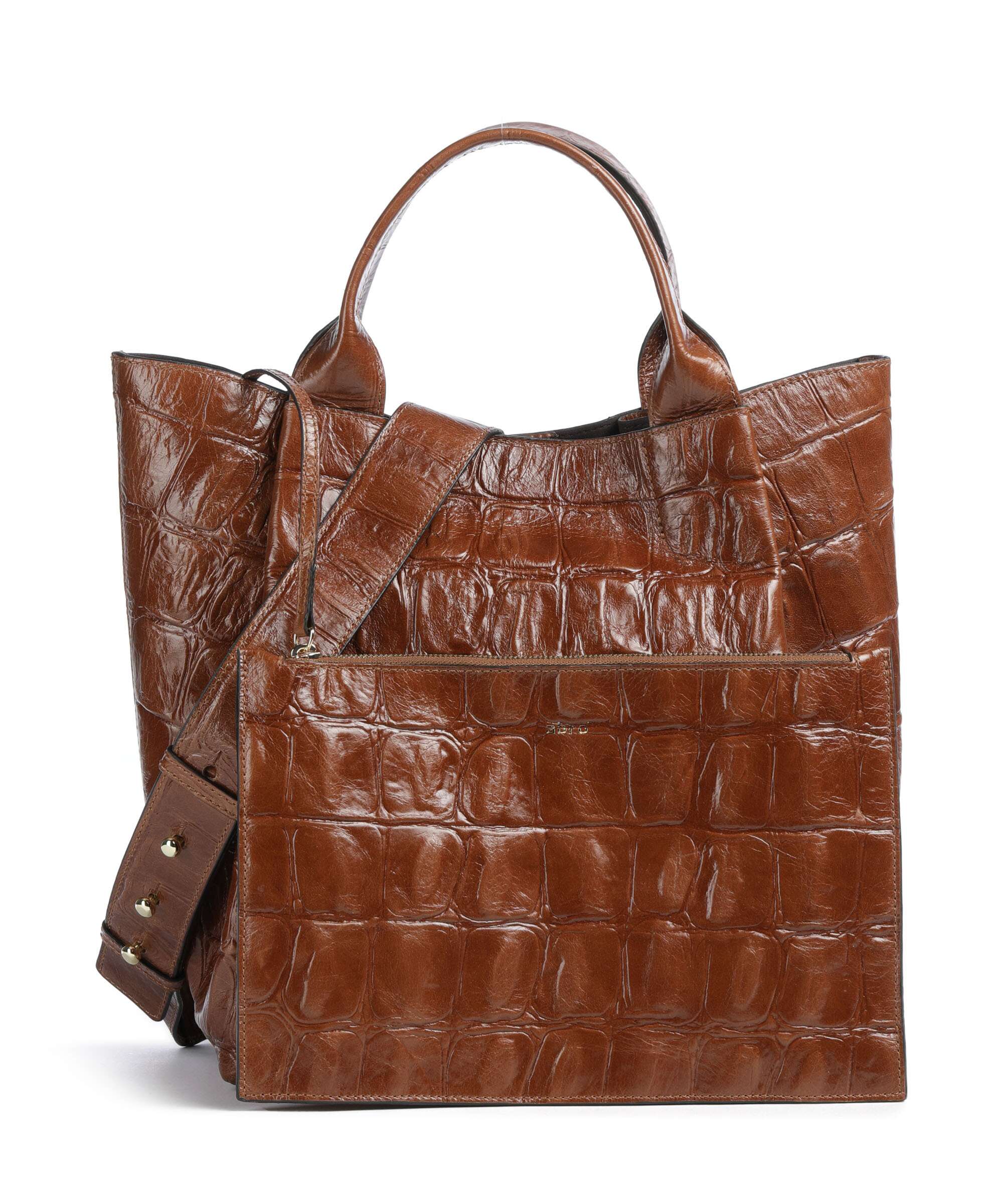 Abro Maxi Cocco Essential Medium Handbag caramel/cognac - Image 4