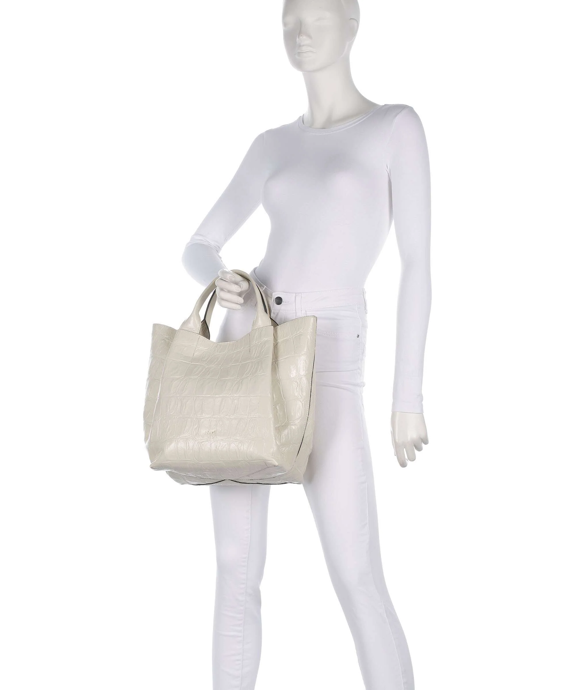 Abro Maxi Cocco Essential Medium Handbag milk - Image 3