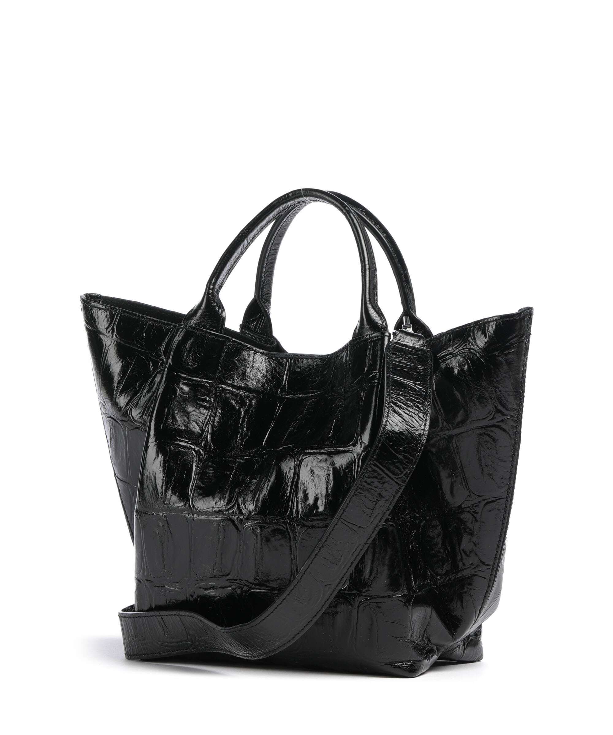 Abro Maxi Cocco Essential Small Handbag black/nickel - Image 2