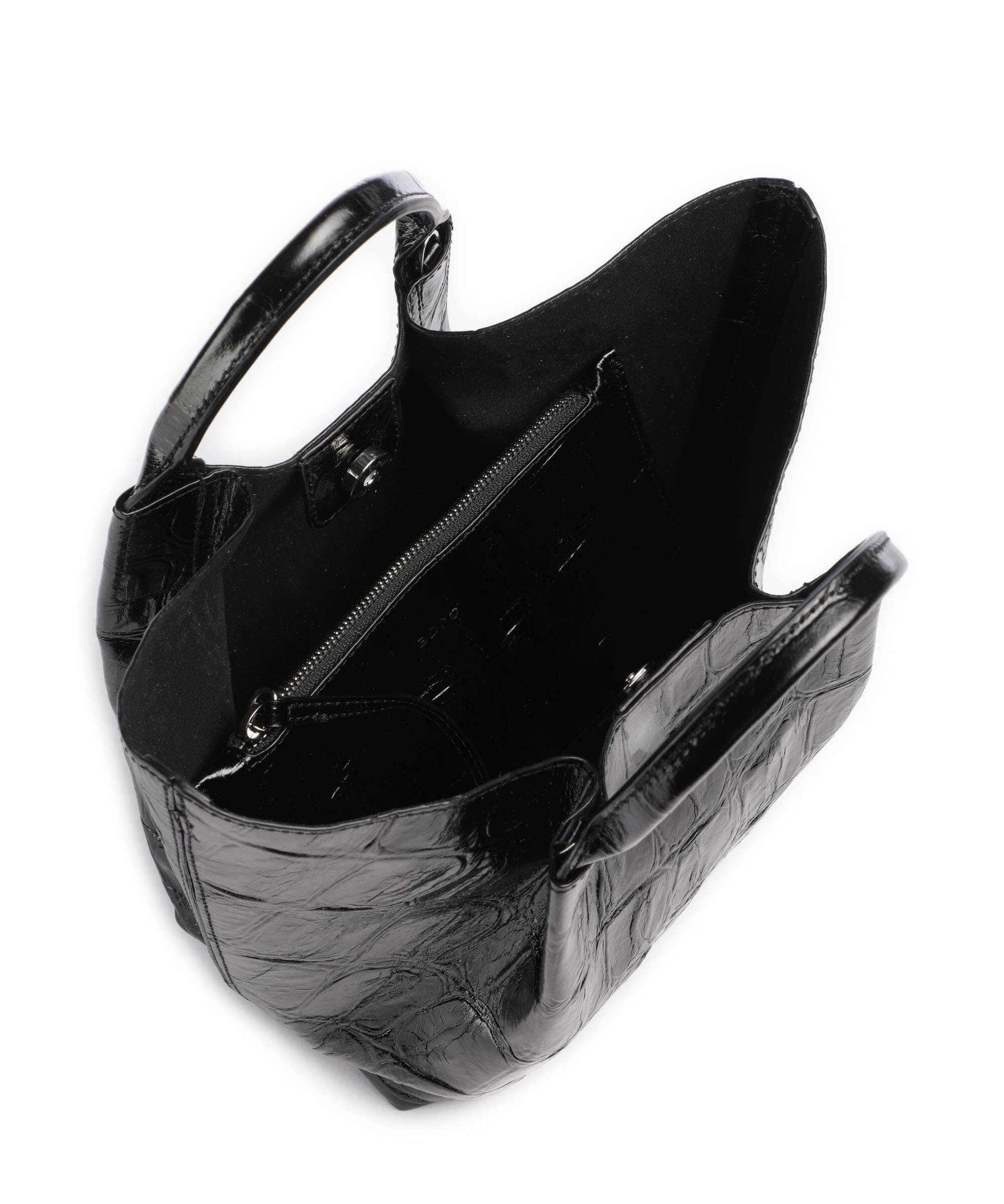 Abro Maxi Cocco Essential Small Handbag black/nickel - Image 6