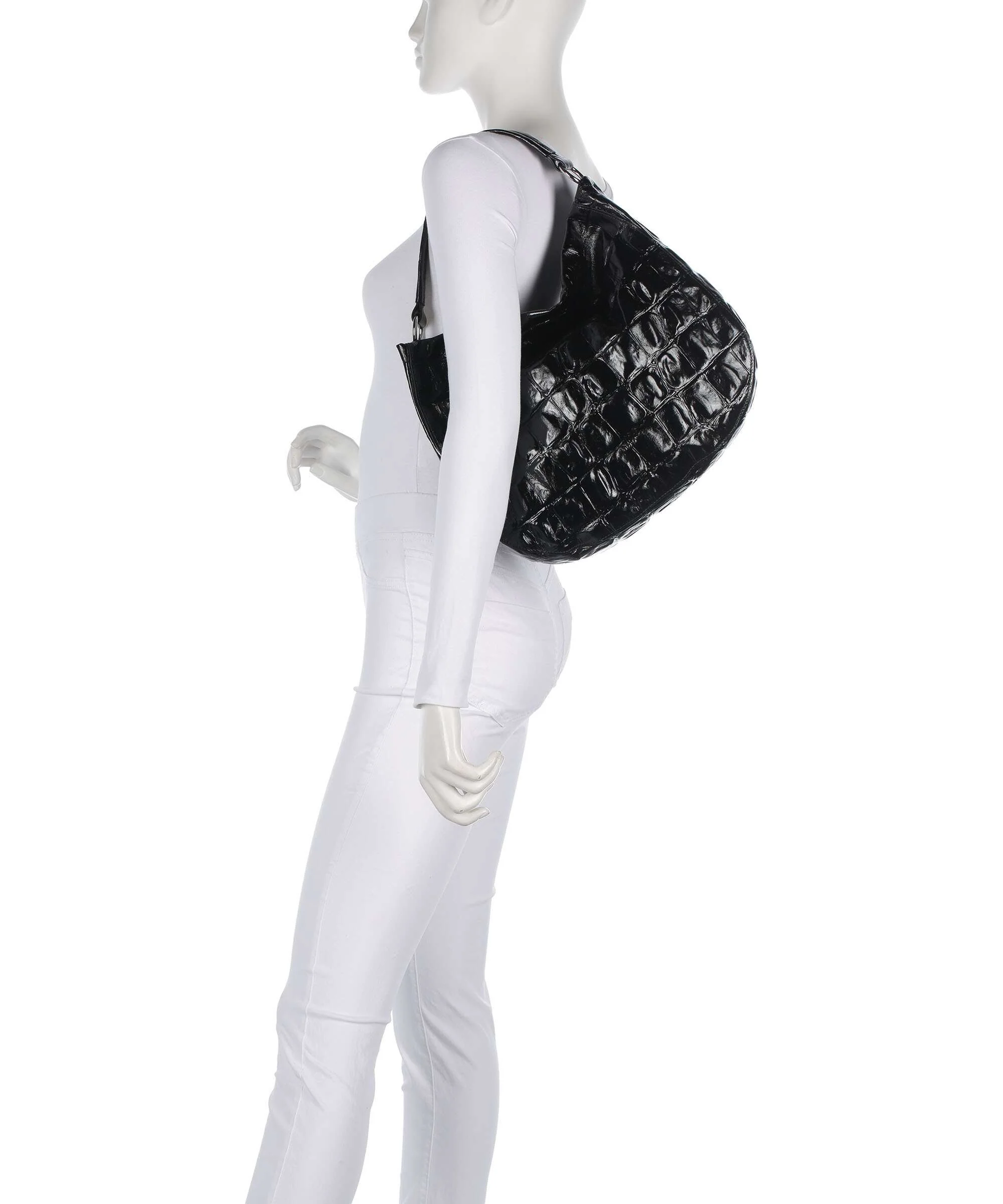 Abro Maxi Cocco Mia Hobo bag black/nickel - Image 3