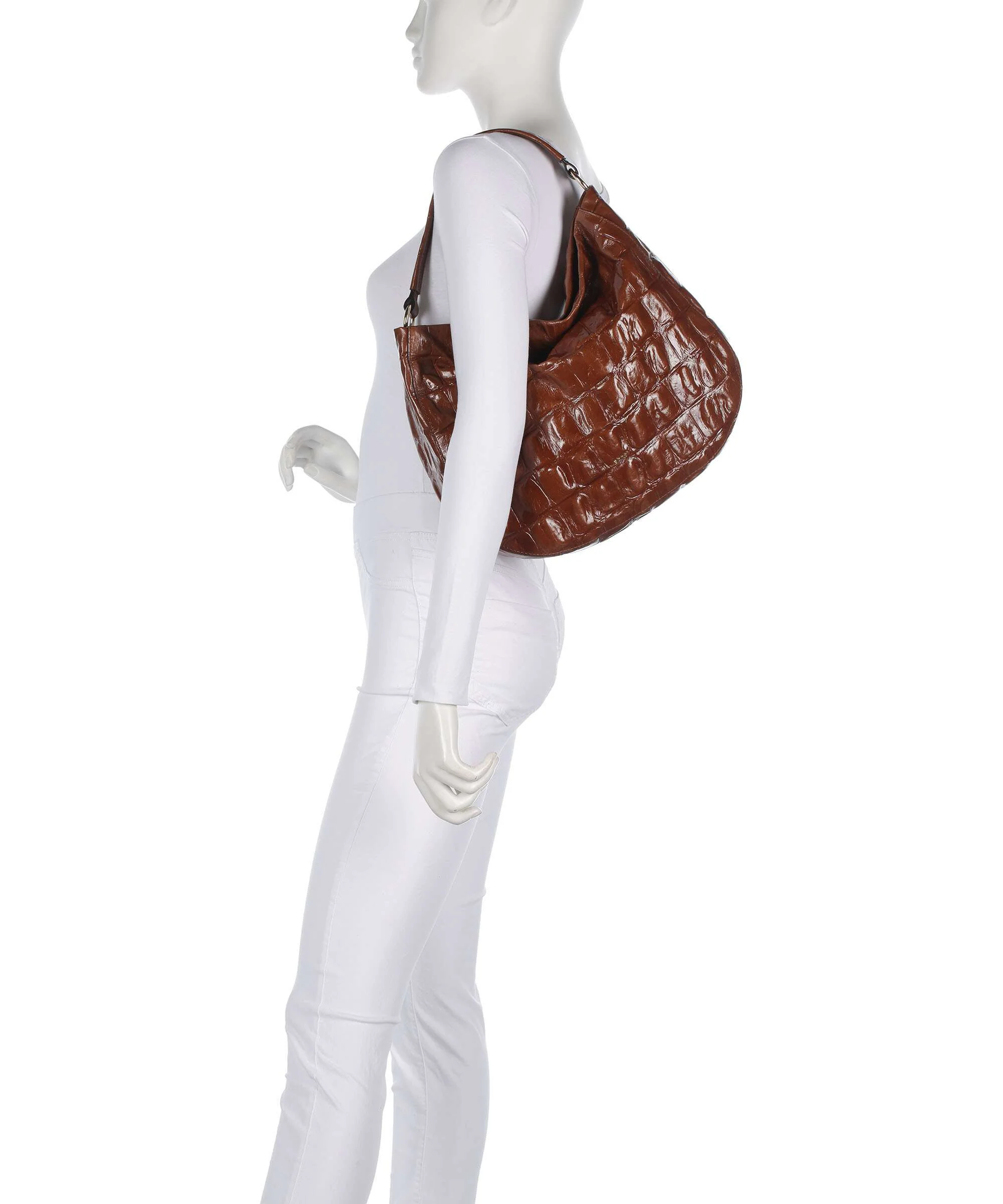 Abro Maxi Cocco Mia Hobo bag caramel/cognac - Image 3