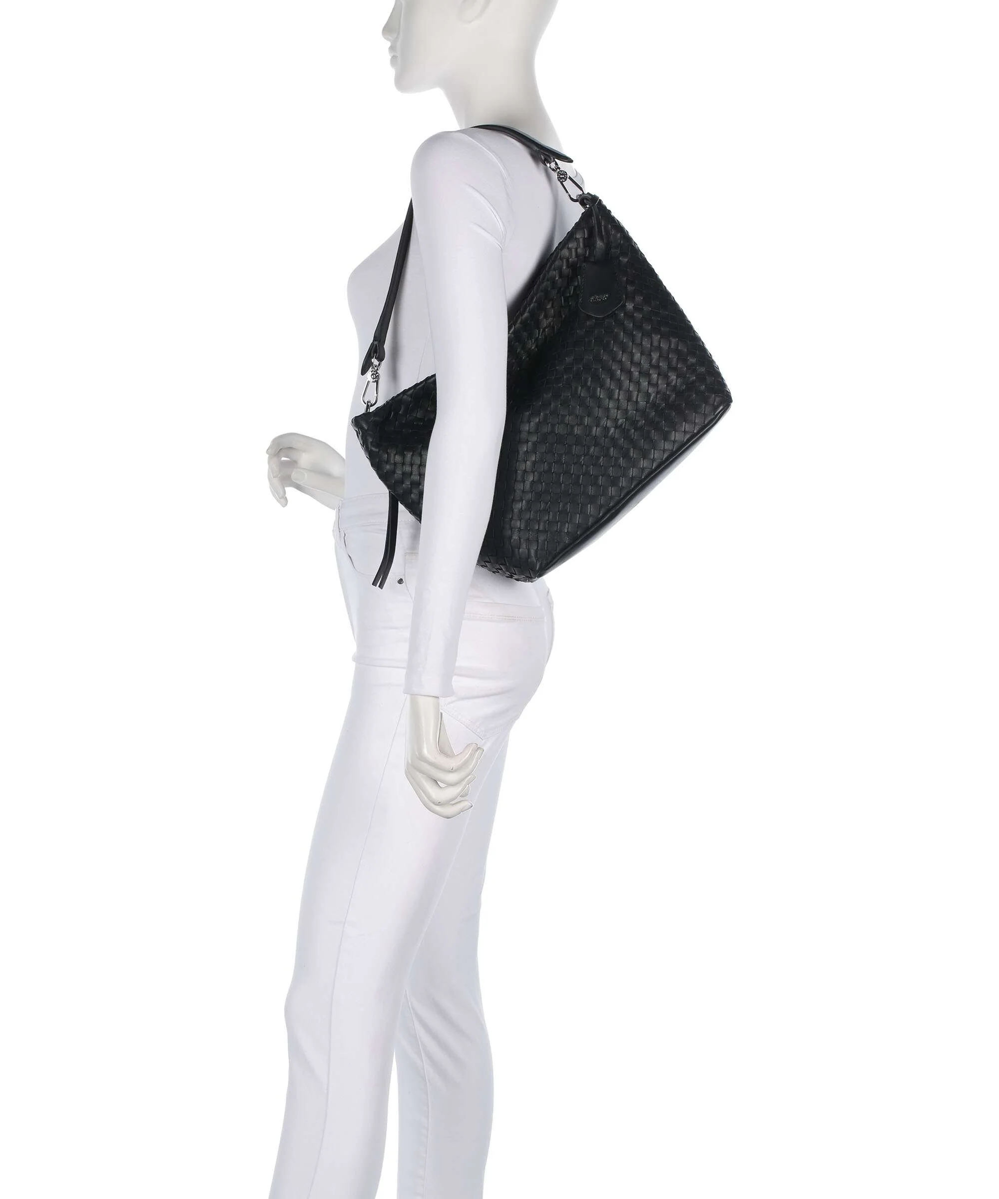 Abro Piuma Ebony Hobo bag black/nickel - Image 3