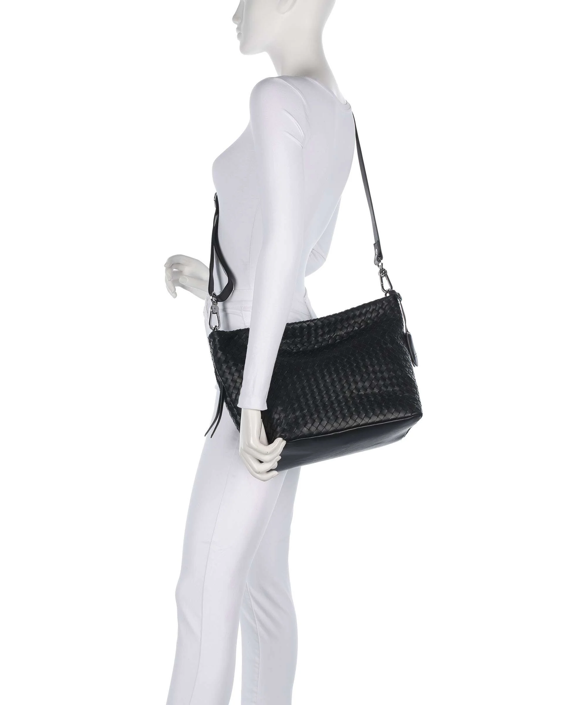Abro Piuma Ebony Hobo bag black/nickel - Image 4