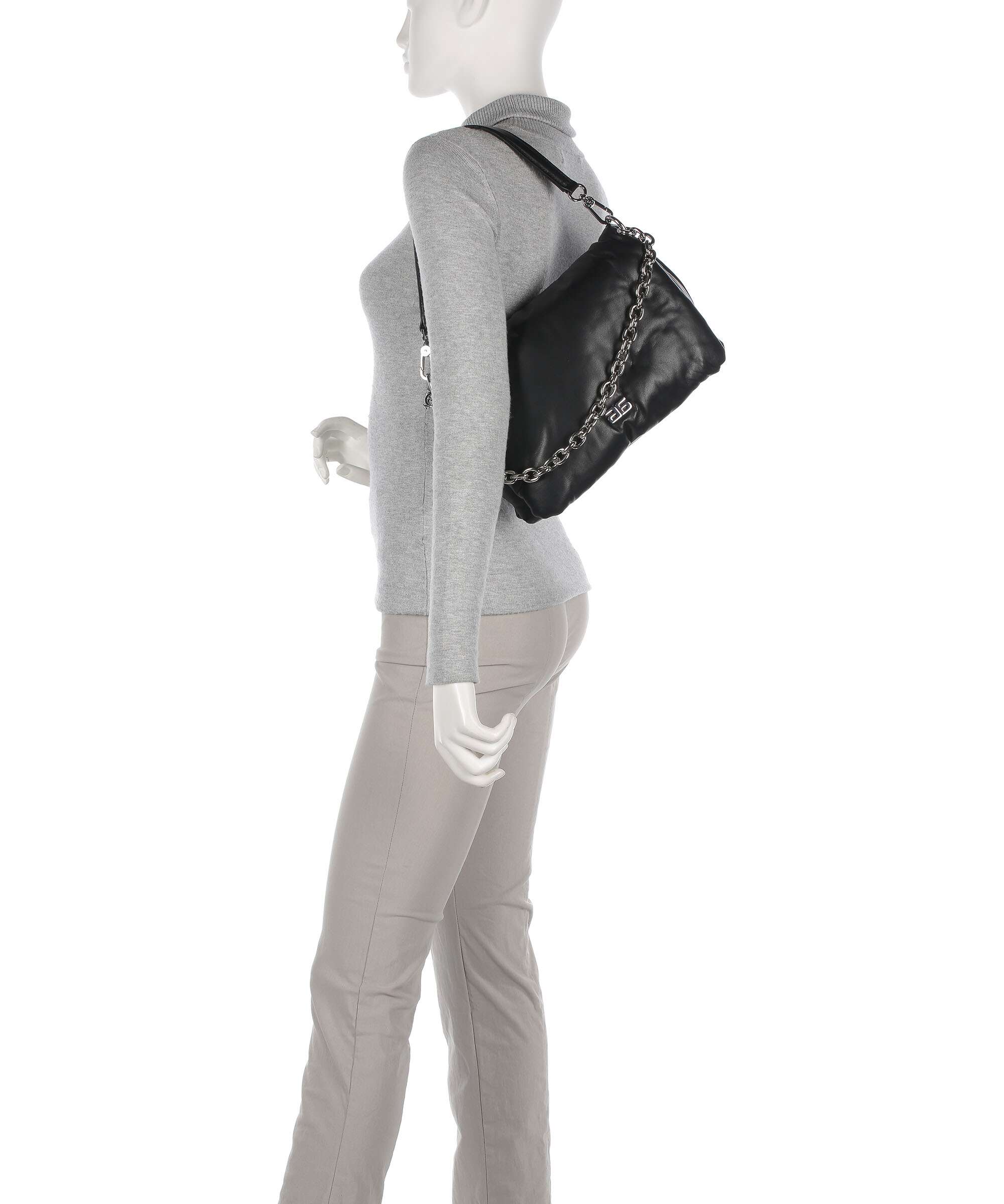 Abro Piuma Lucido Puffer Shoulder bag black/nickel - Image 3