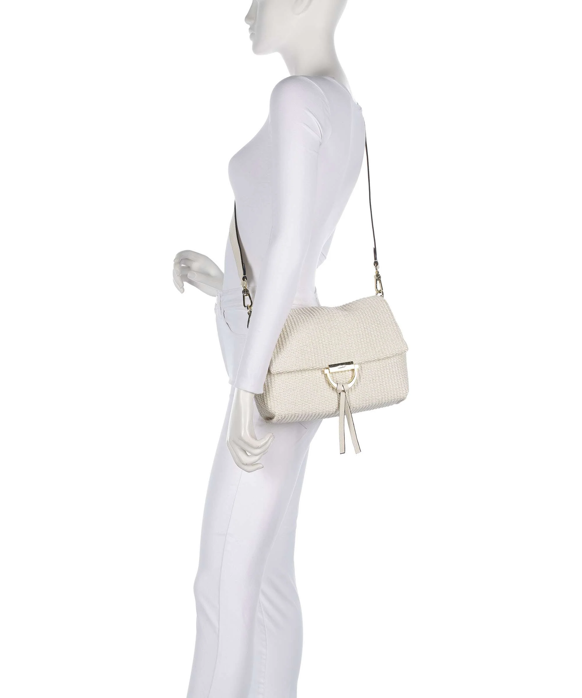 Abro Raffia Classica Temi Medium Shoulder bag beige - Image 4