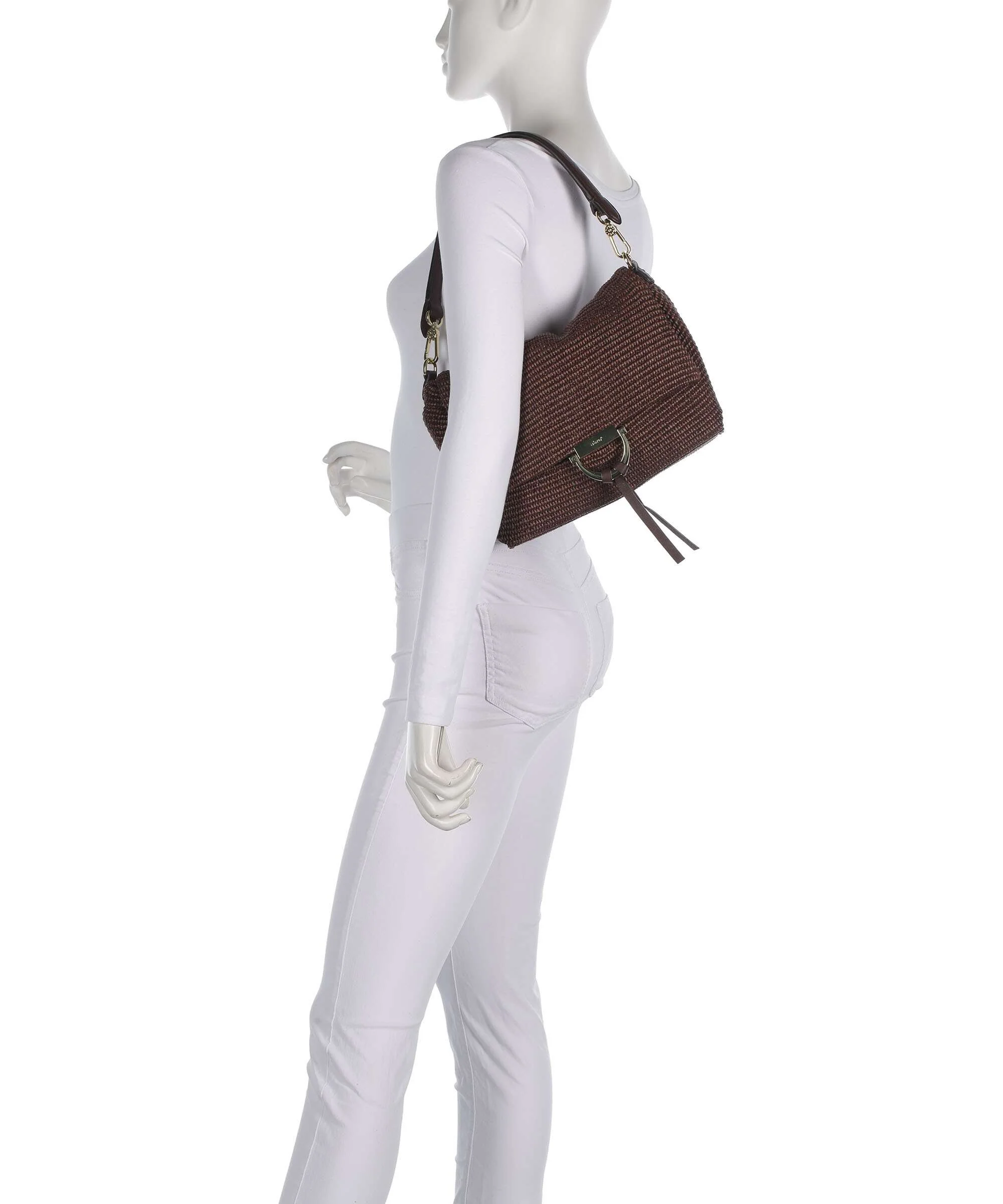 Abro Raffia Classica Temi Medium Shoulder bag wood - Image 3