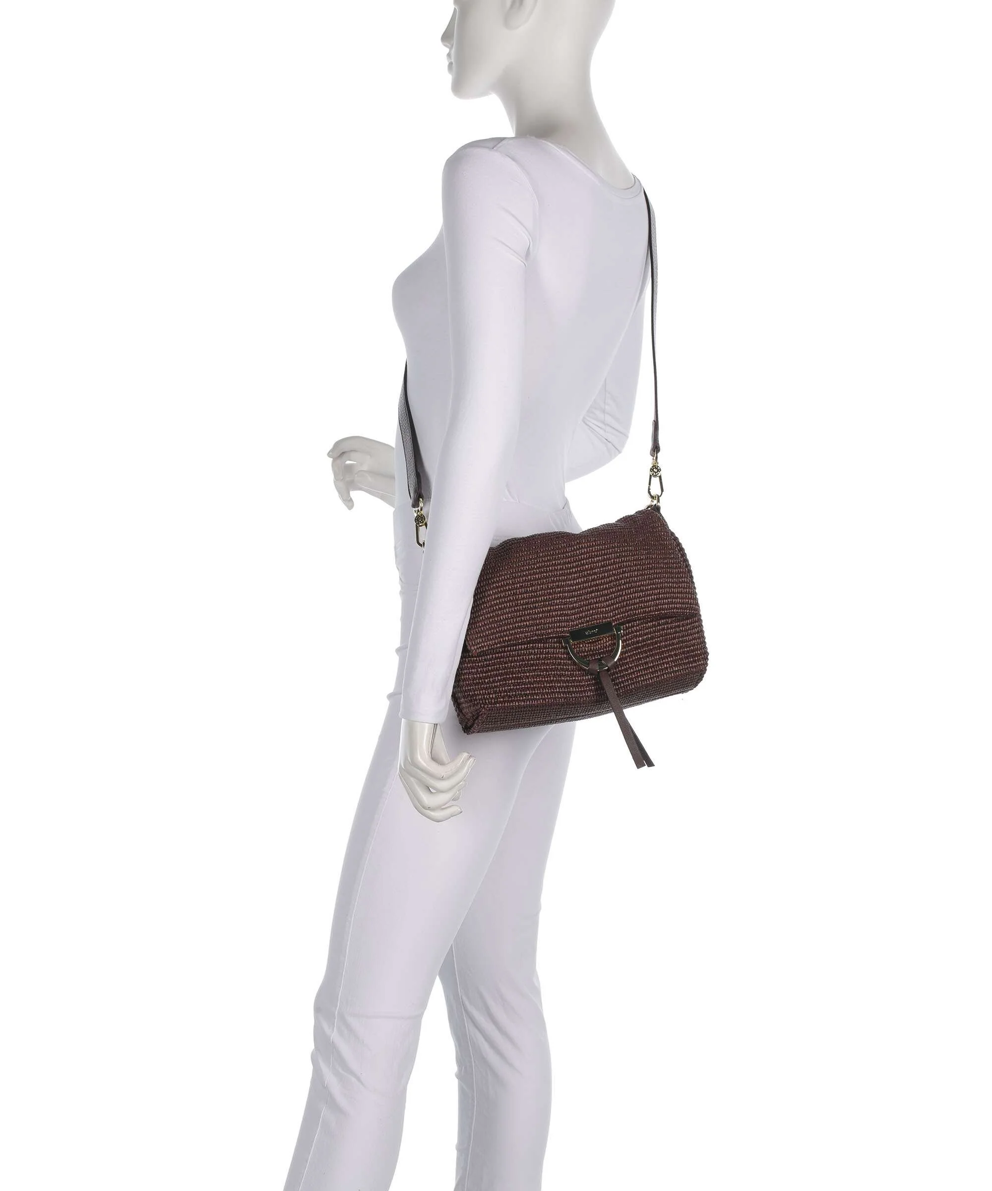 Abro Raffia Classica Temi Medium Shoulder bag wood - Image 4