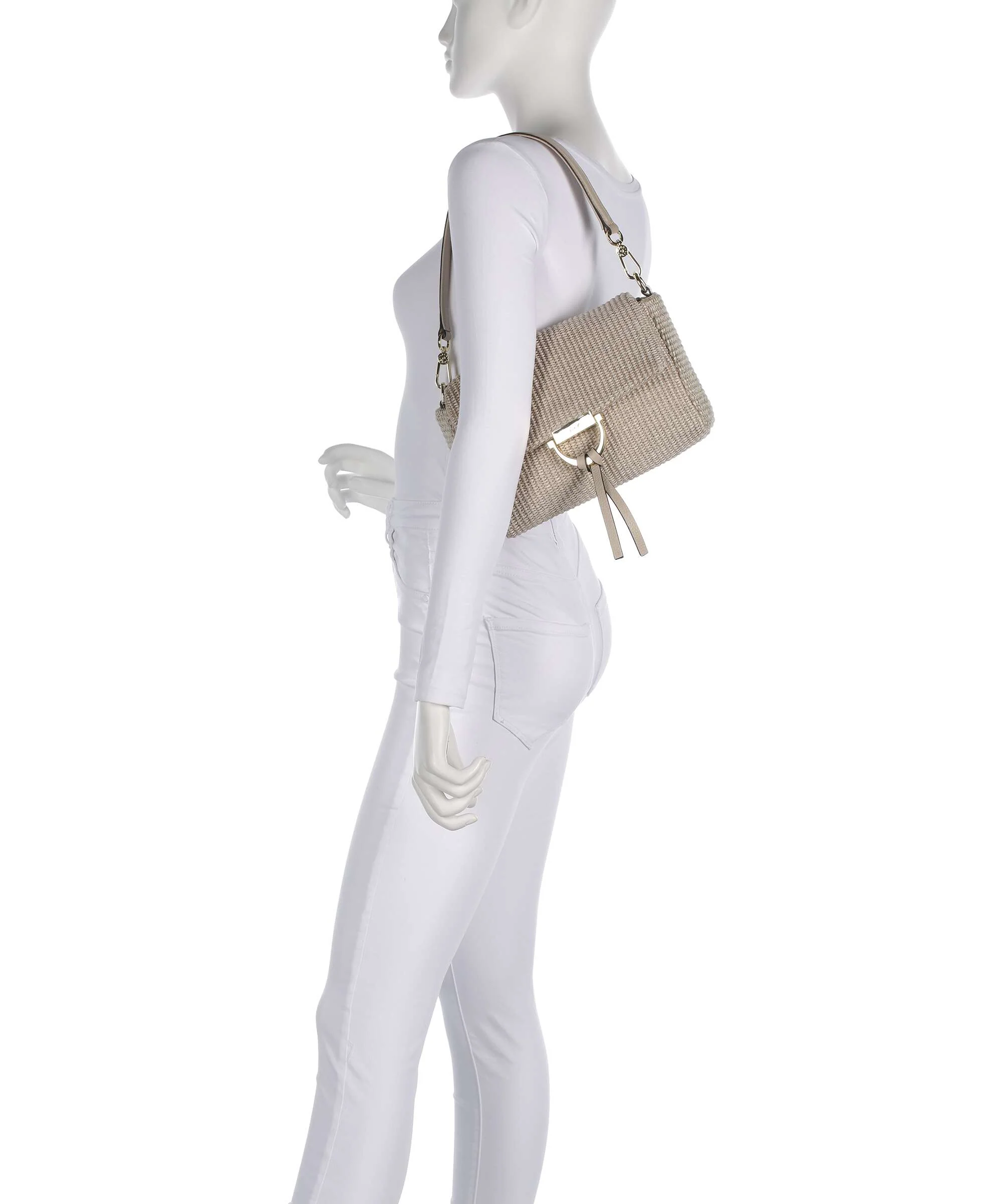 Abro Raffia Classica Temi Shoulder bag sahara - Image 3