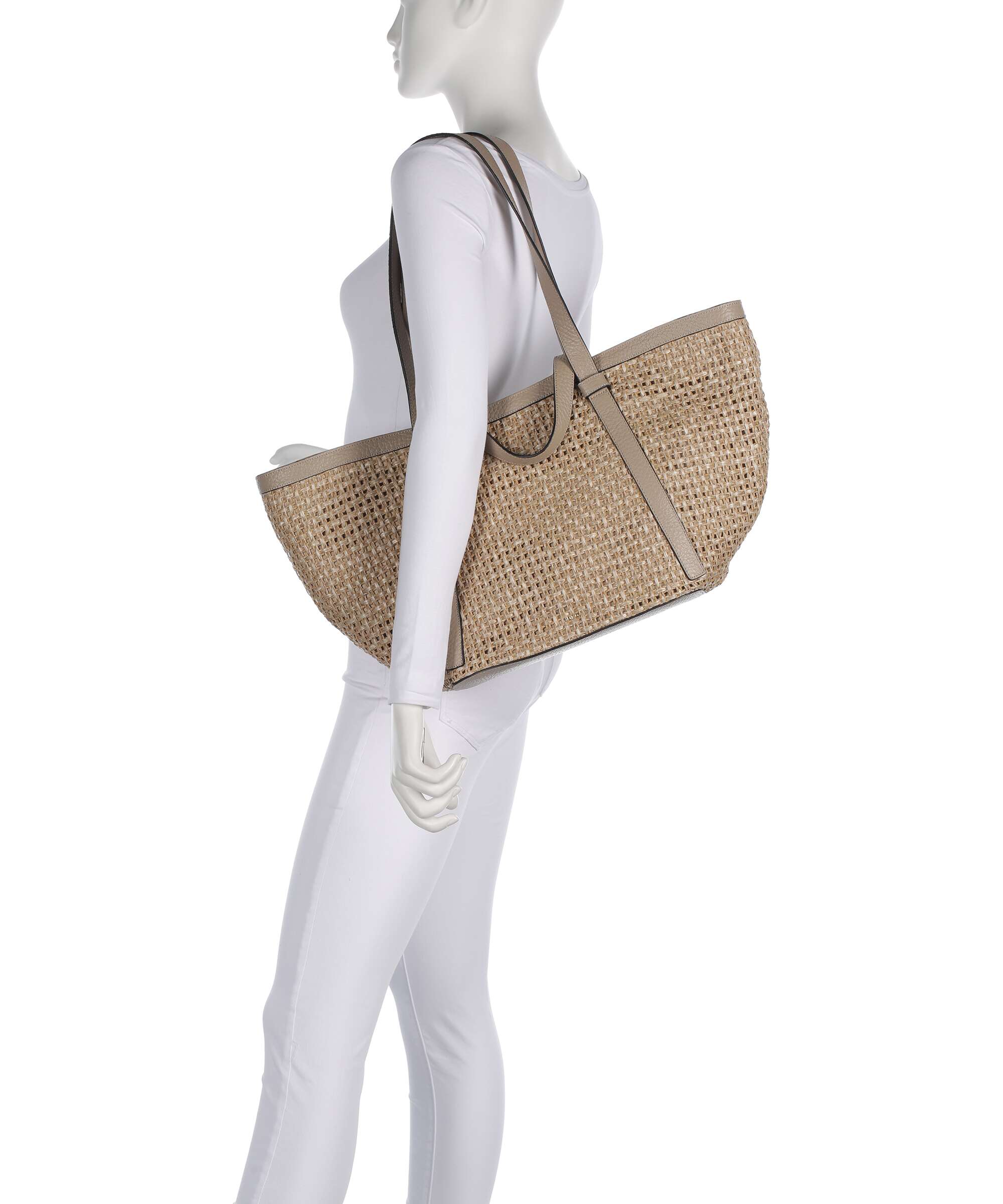 Abro Raffia Cordino Cosmo Large Tote bag siena - Image 3