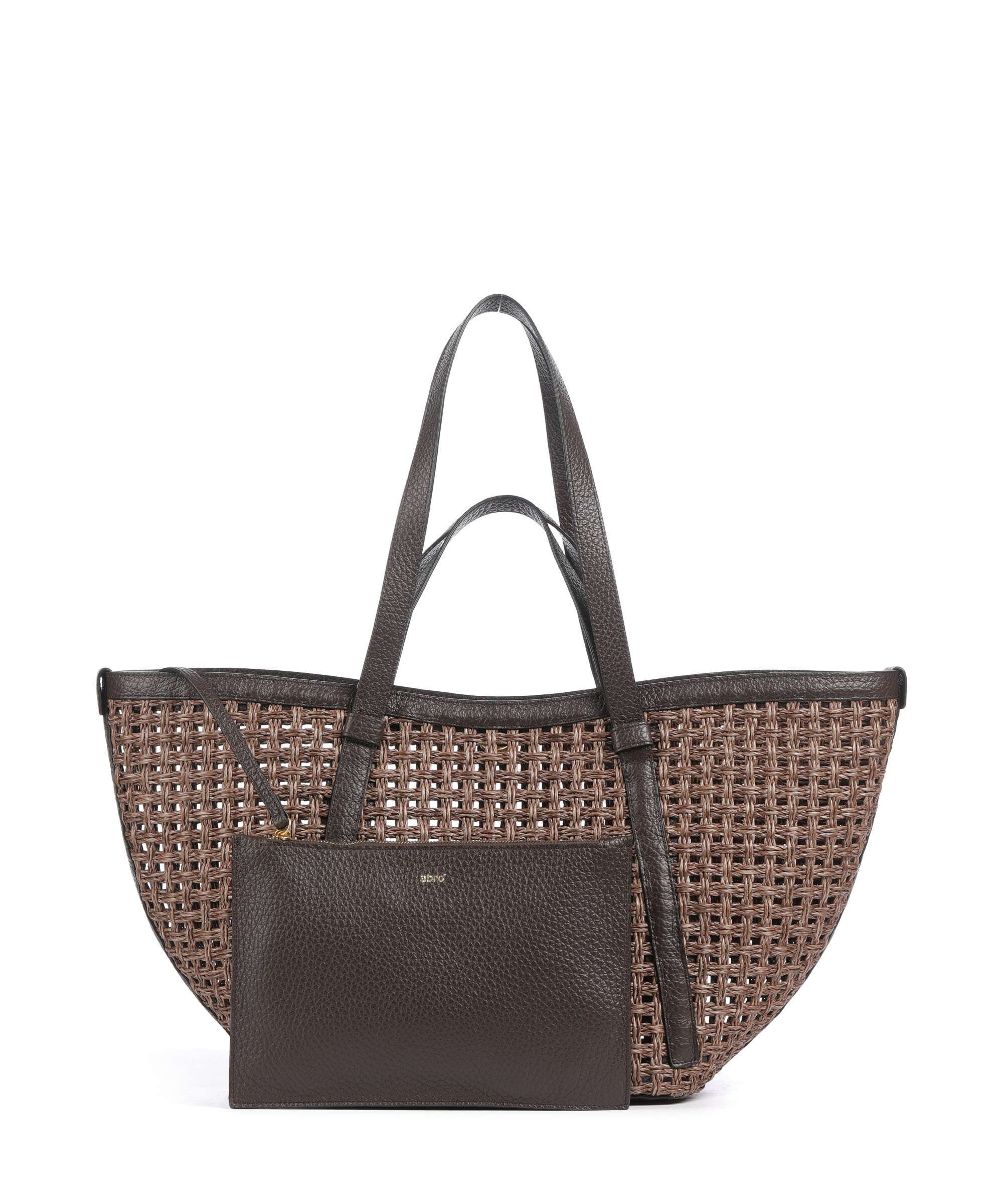 Abro Raffia Cordino Cosmo Large Tote bag caramel/cognac - Image 4