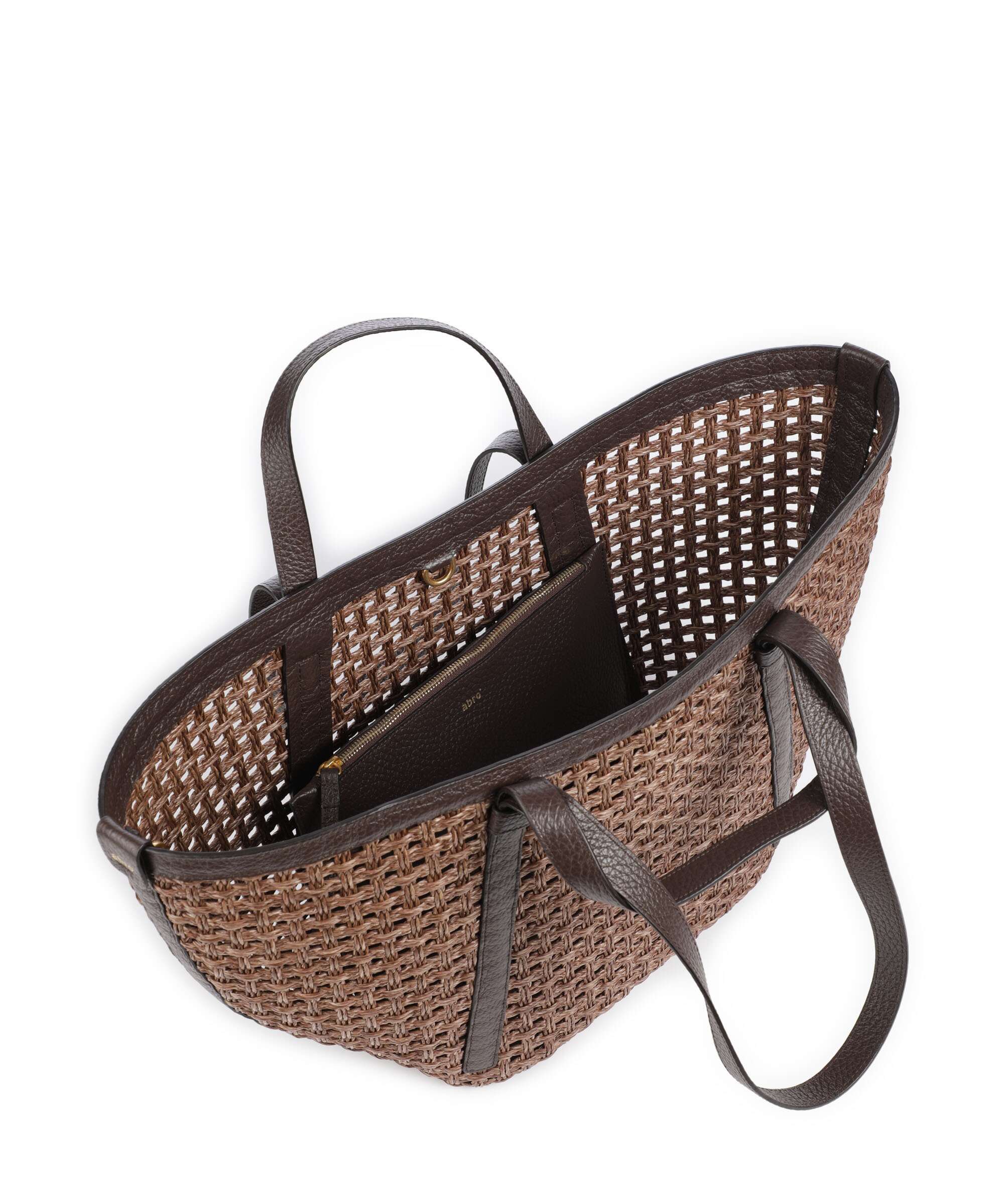Abro Raffia Cordino Cosmo Large Tote bag caramel/cognac - Image 6