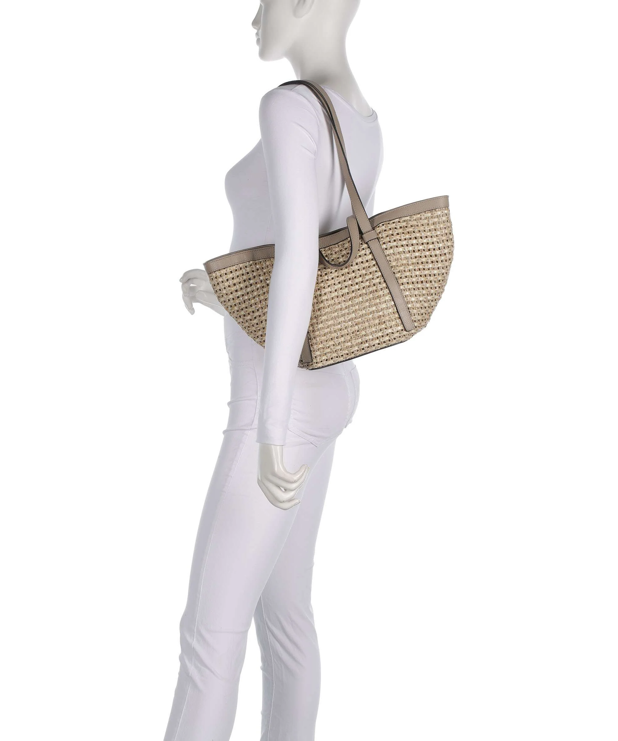 Abro Raffia Cordino Cosmo Medium Tote bag siena - Image 3