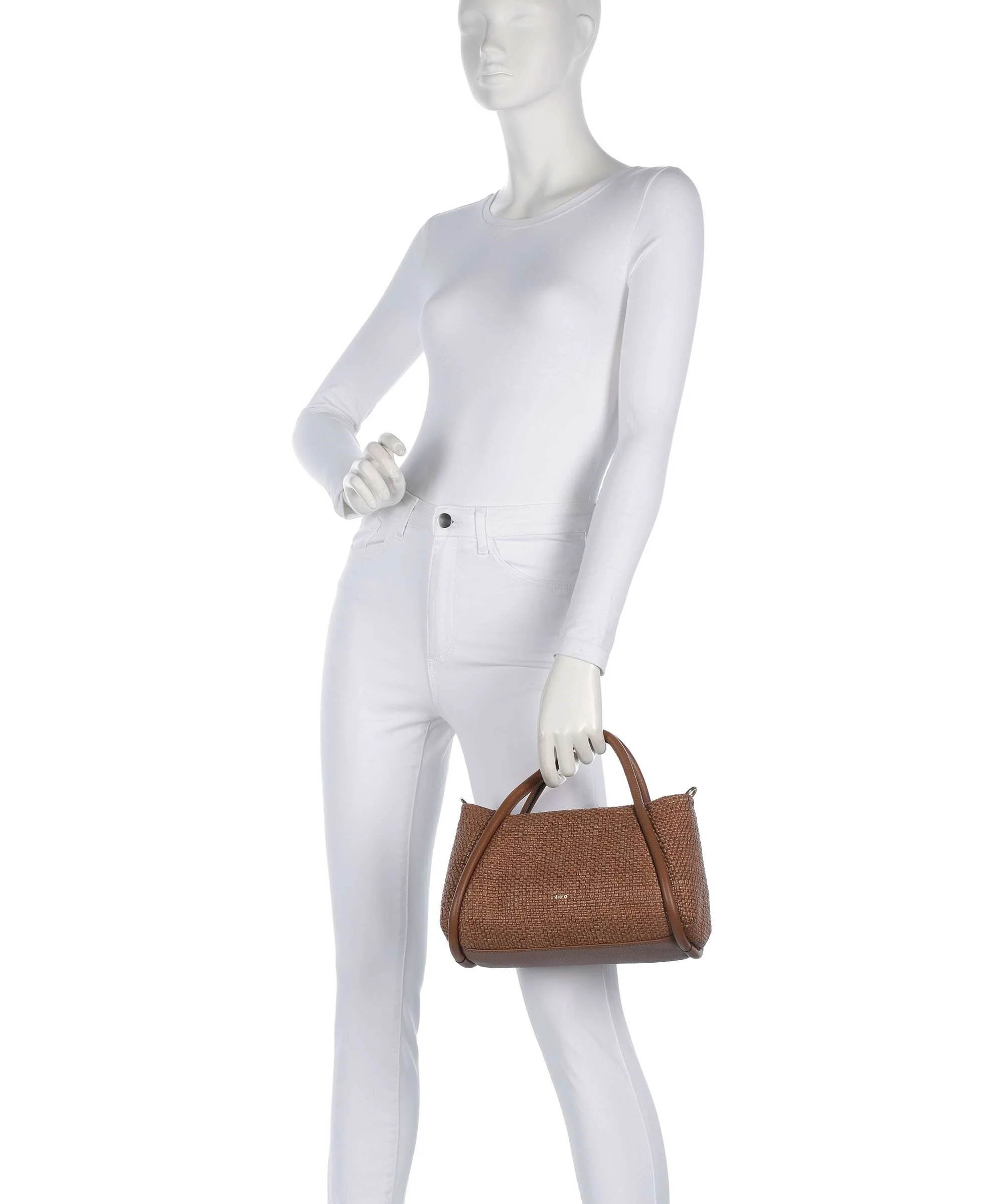 Abro Raffia Intreccio Willow Handbag caramel/cognac - Image 3