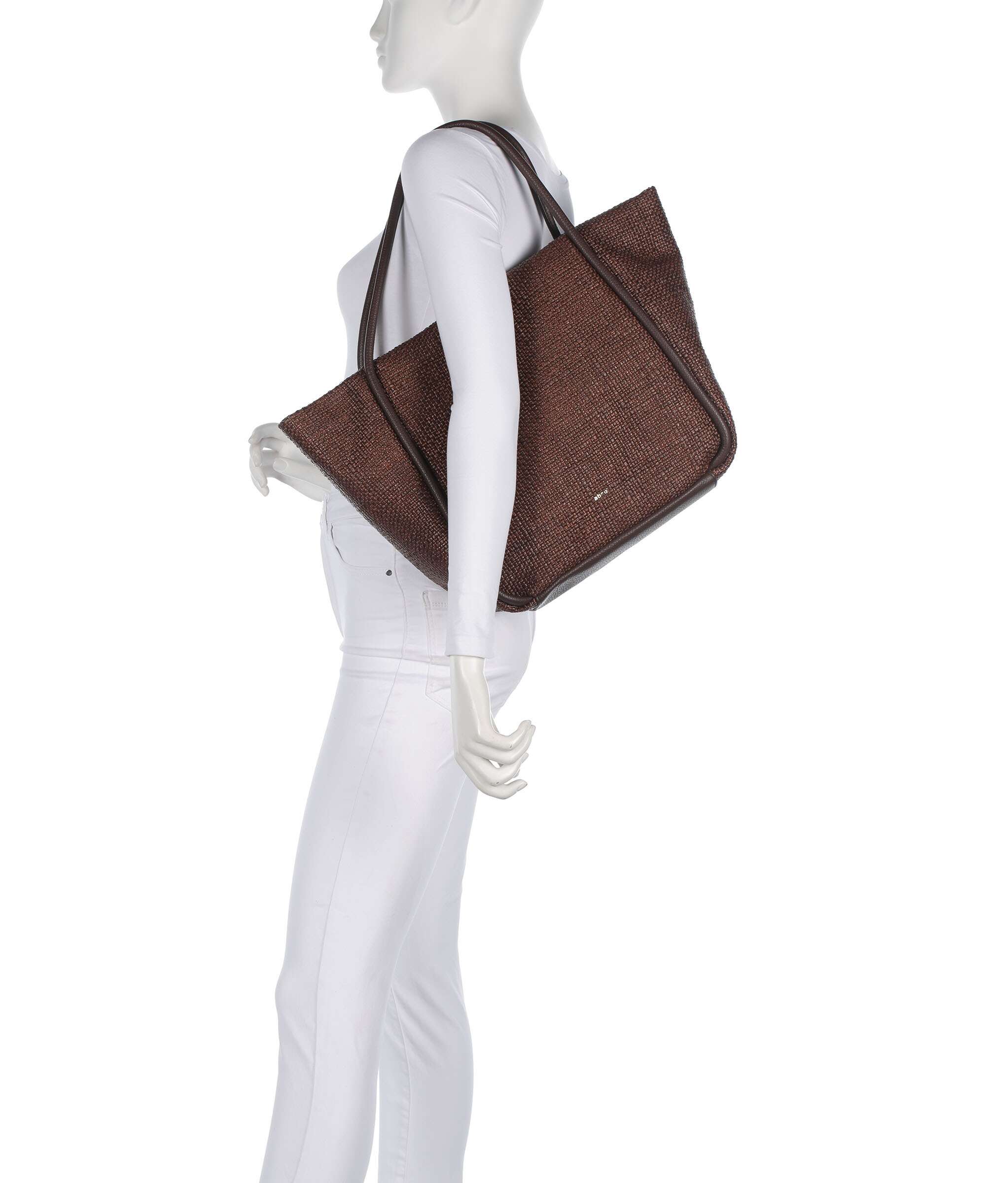 Abro Raffia Intreccio Willow Tote bag wood - Image 3