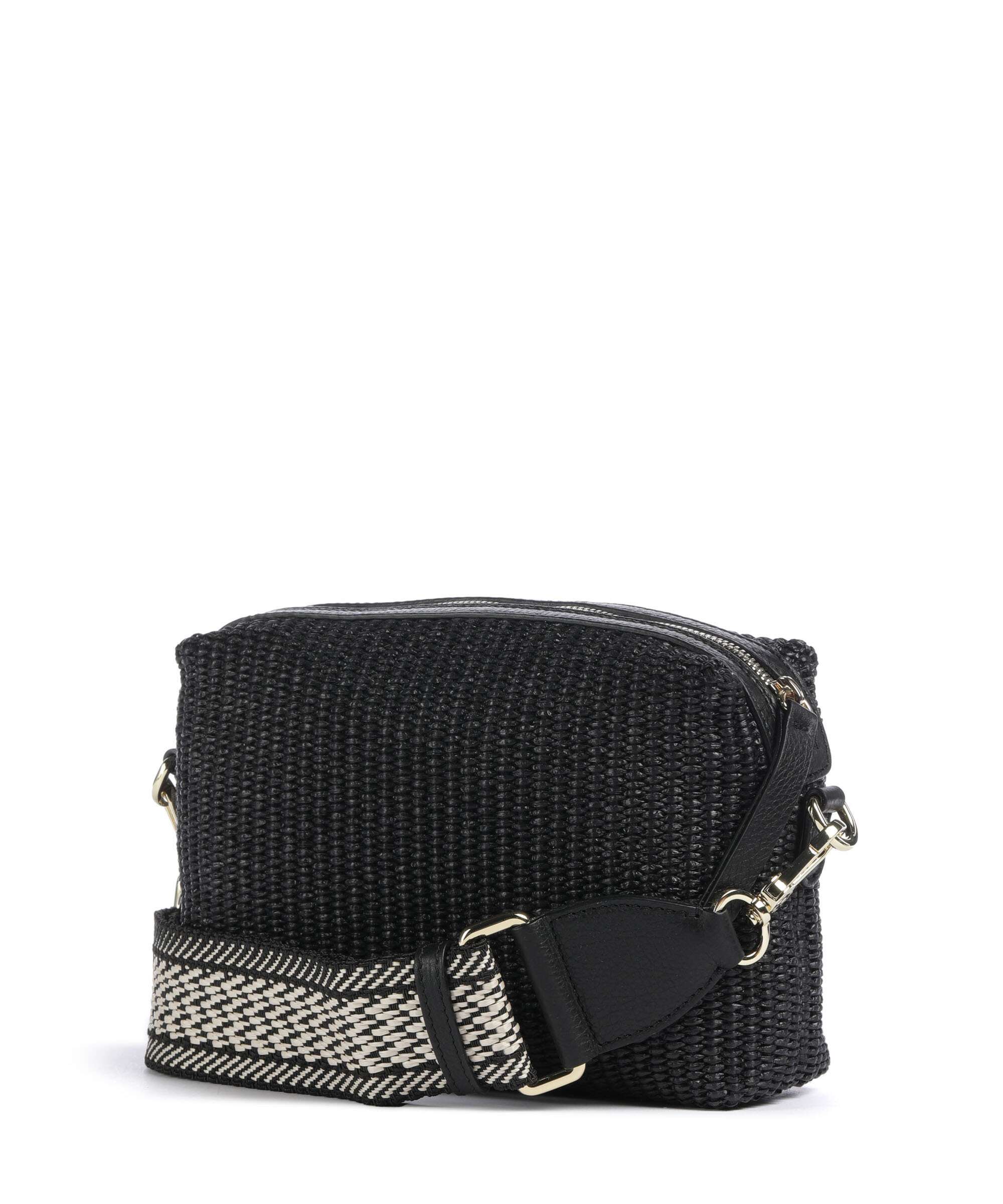 Abro Raffia Kaia Crossbody bag black/gold - Image 2