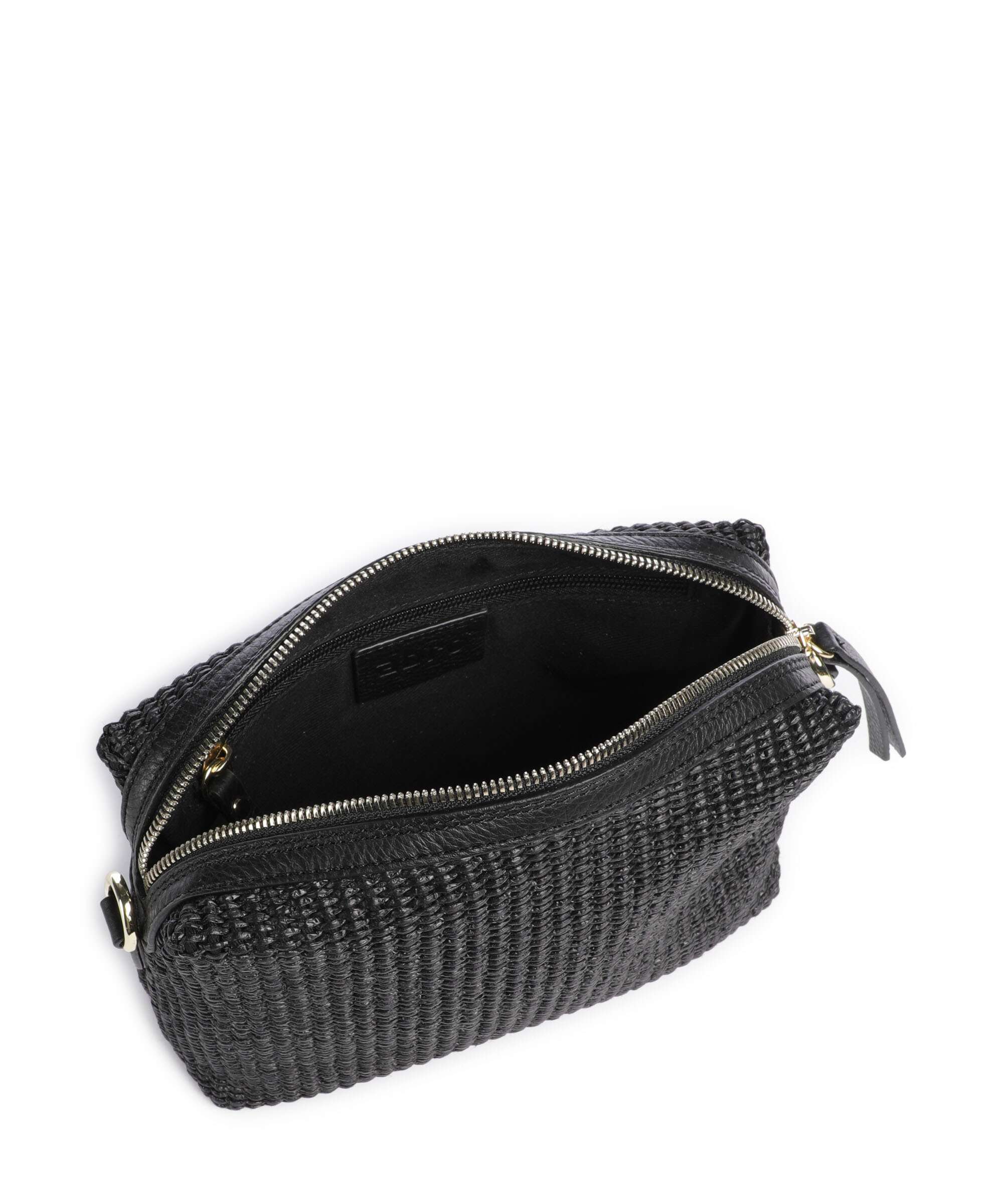 Abro Raffia Kaia Crossbody bag black/gold - Image 6