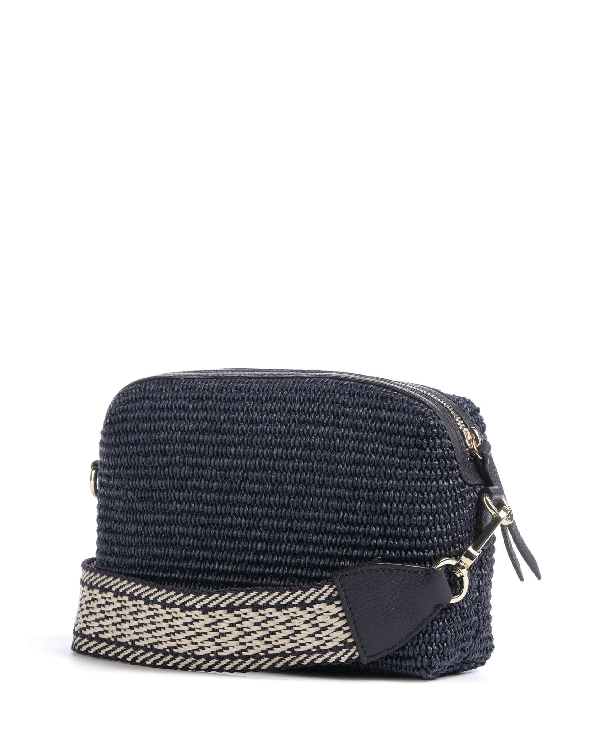 Abro Raffia Kaia Crossbody bag navy - Image 2