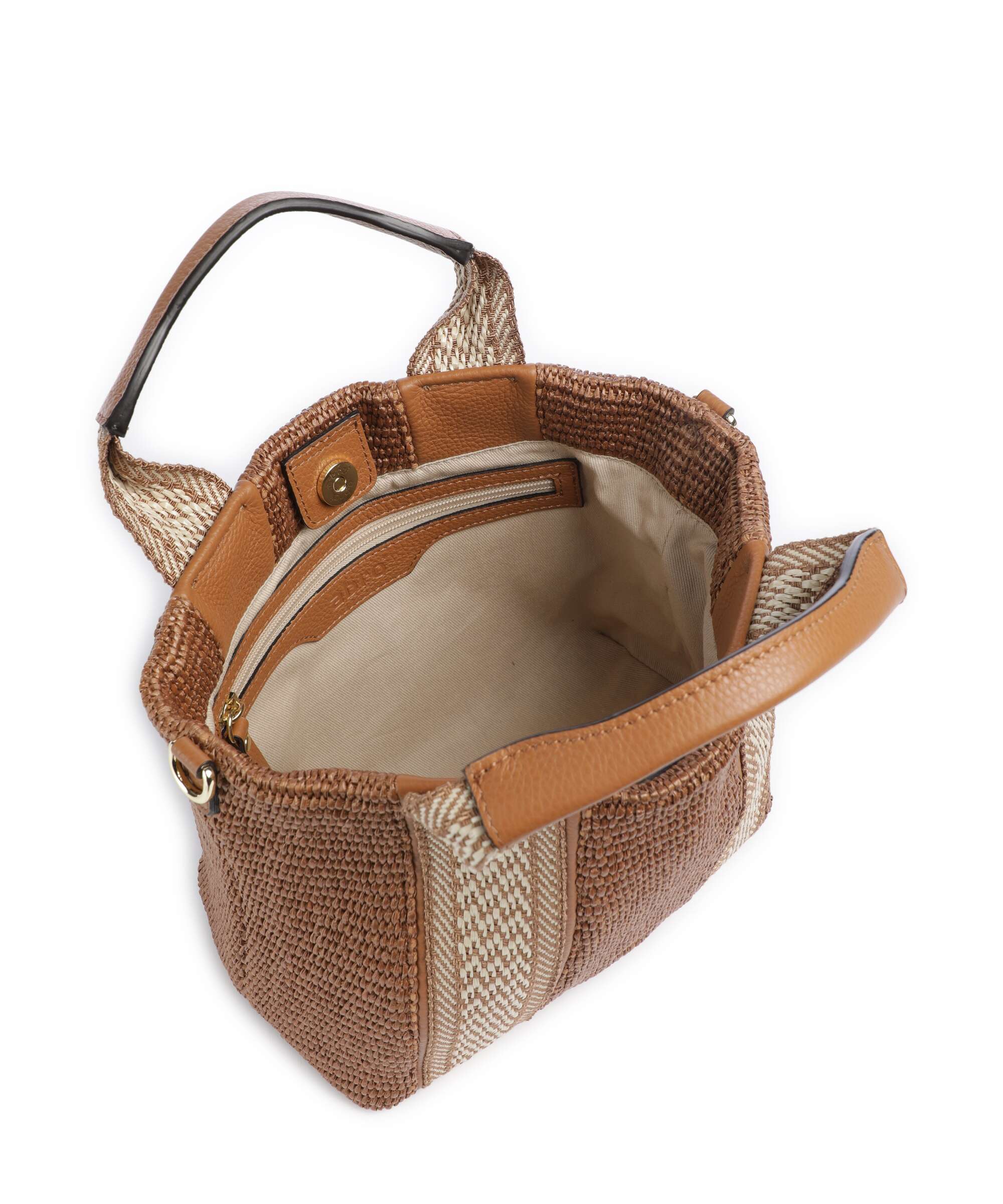 Abro Raffia Kaia Handbag caramel/cognac - Image 5