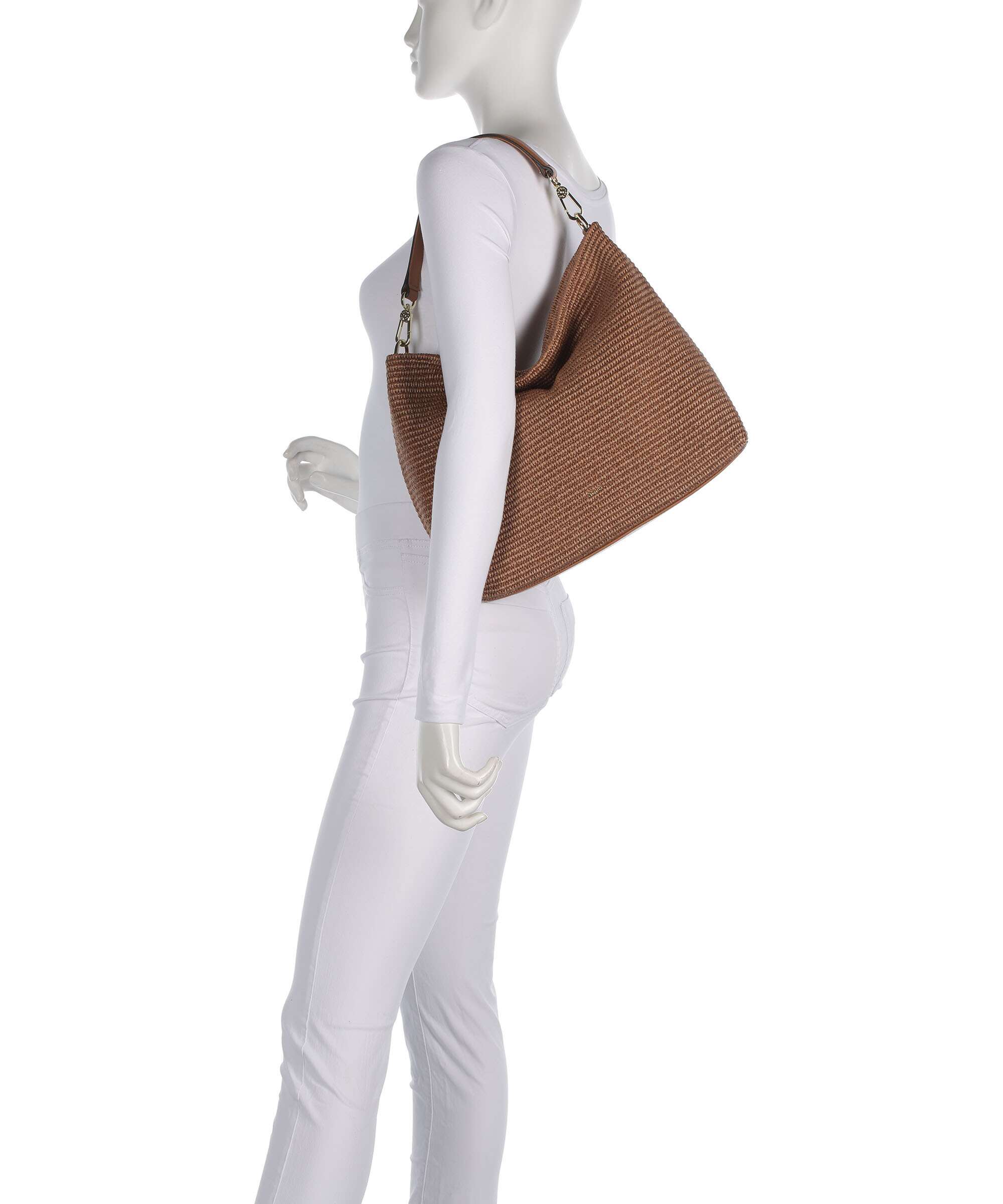 Abro Raffia Kaia Hobo bag caramel/cognac - Image 3
