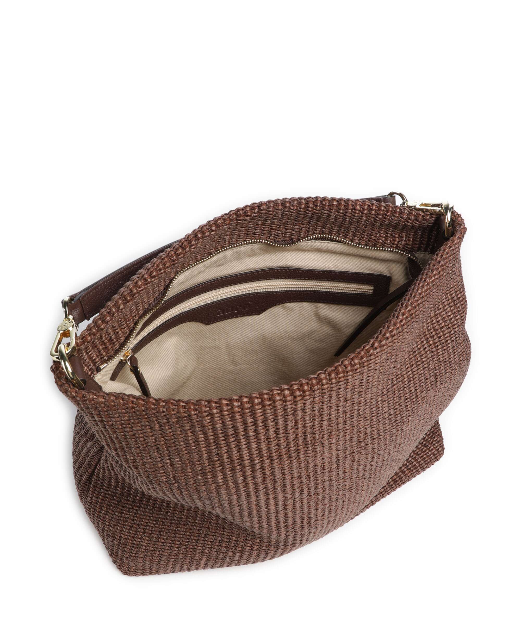 Abro Raffia Kaia Hobo bag wood - Image 6