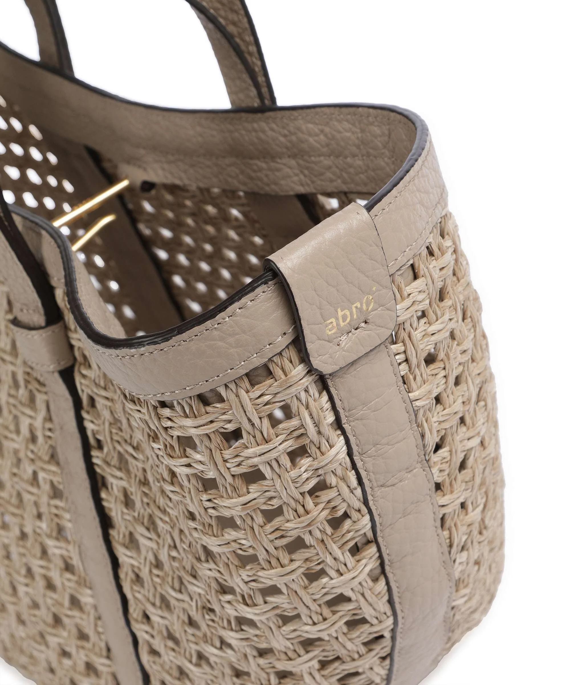 Abro Raffia Net Cosmo Medium Tote bag sahara - Image 4