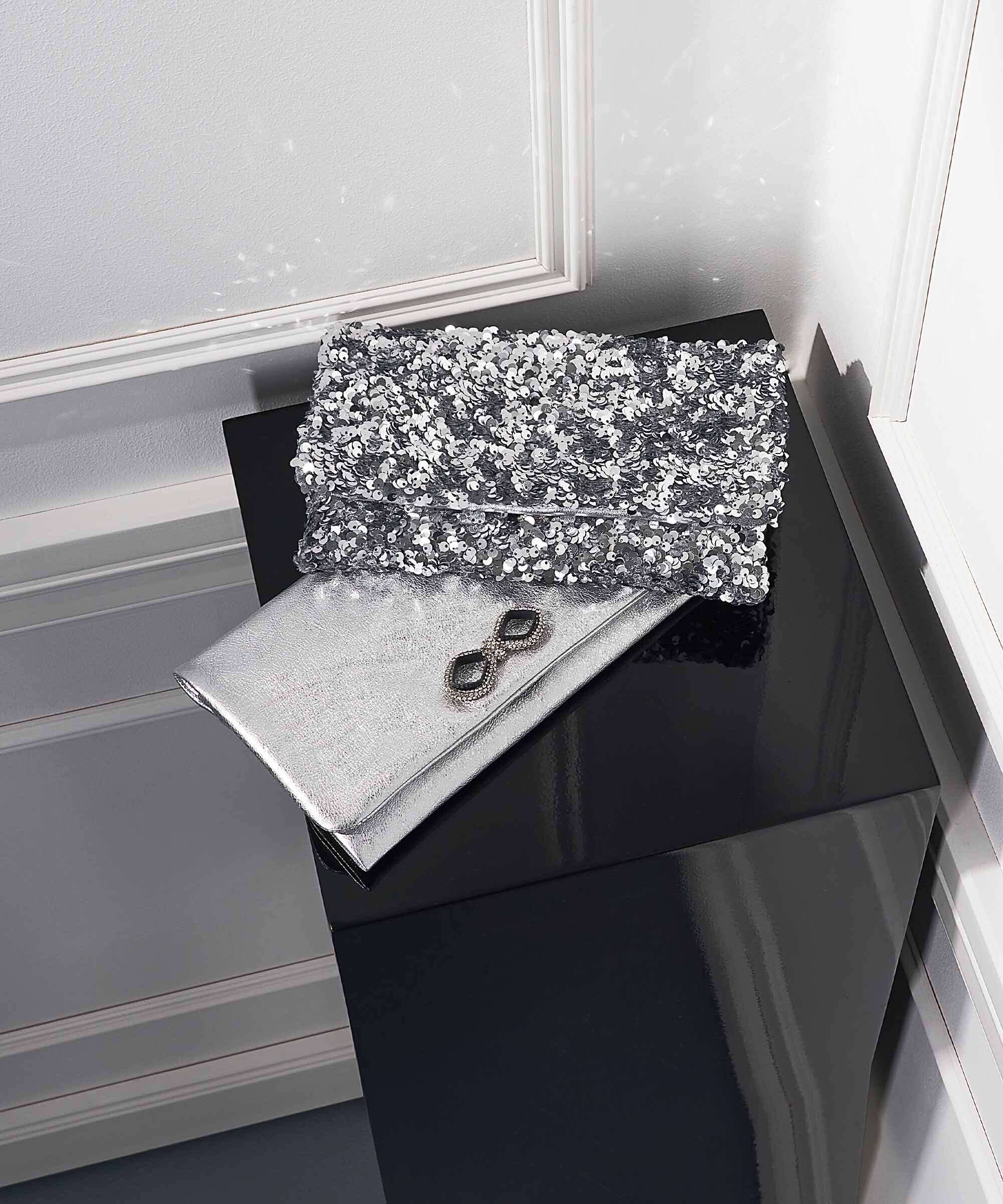 Abro Sequins Clutch bag silver - Image 2