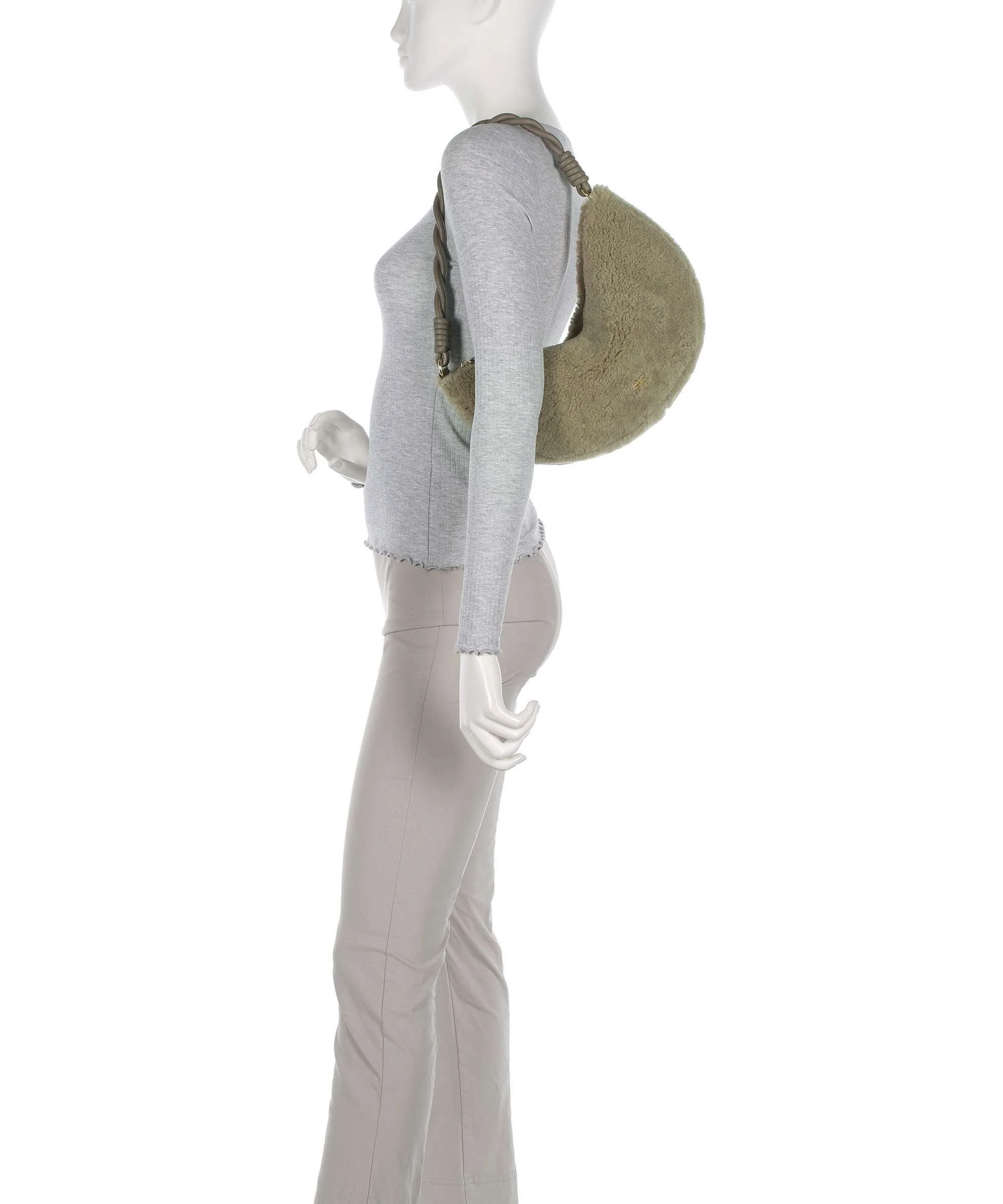 Abro Shearling Moon Shoulder bag siena - Image 3