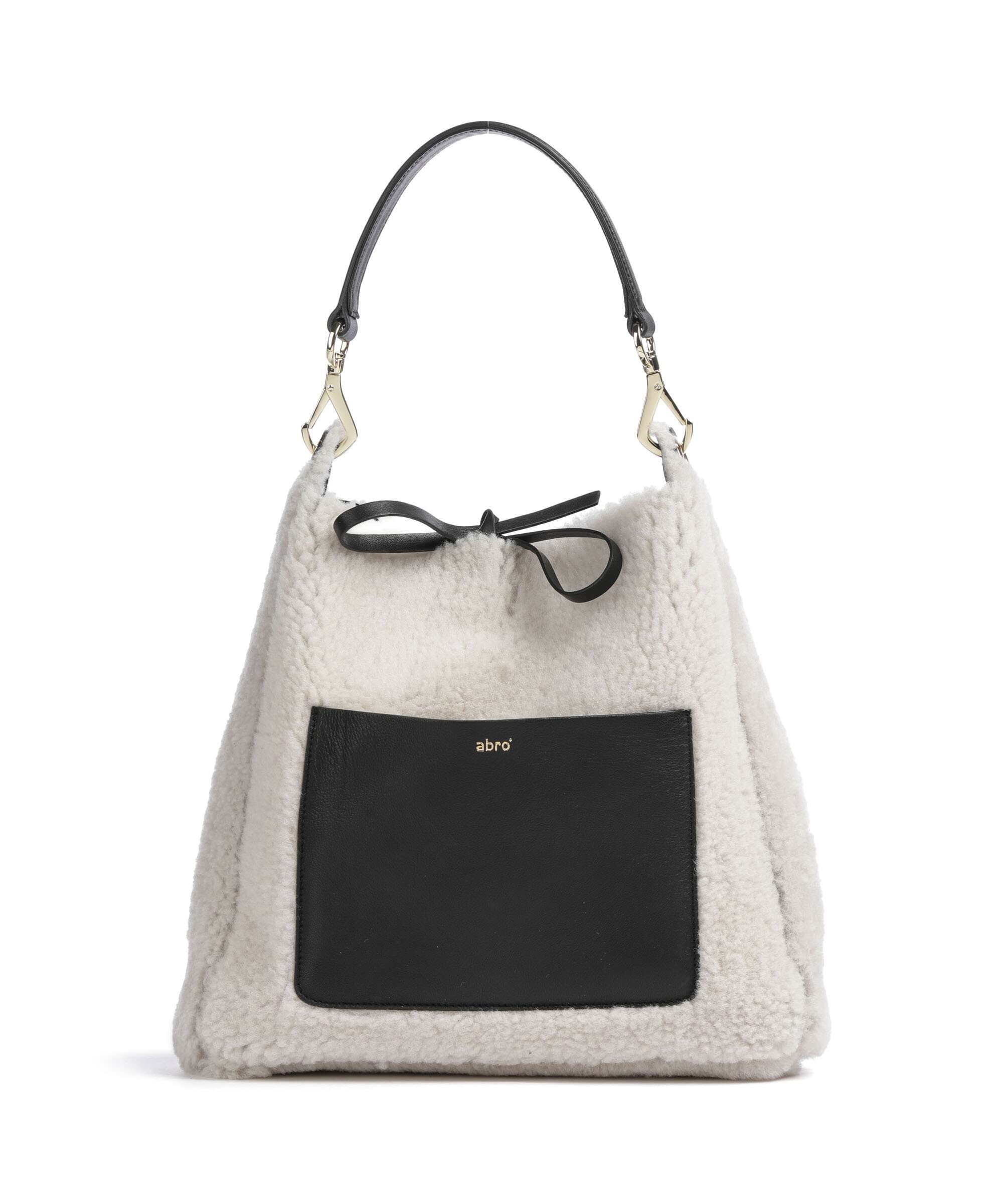Abro Shearling Raquel Hobo bag black/white - Image 2