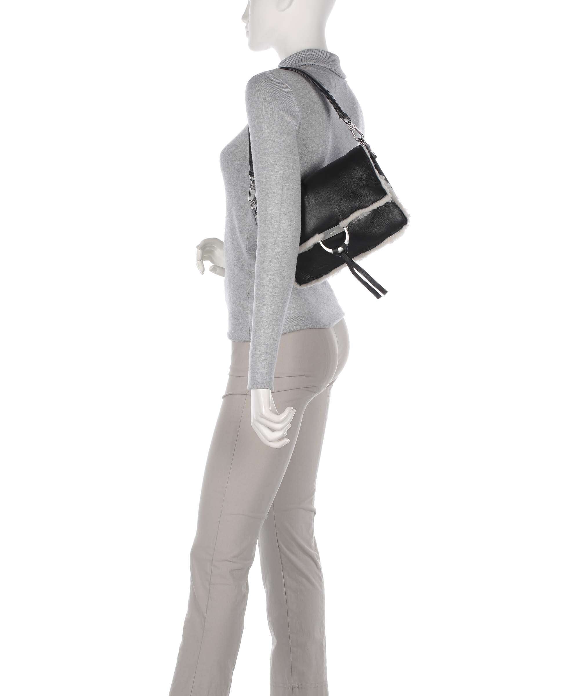 Abro Shearling Temi Shoulder bag black/white - Image 3