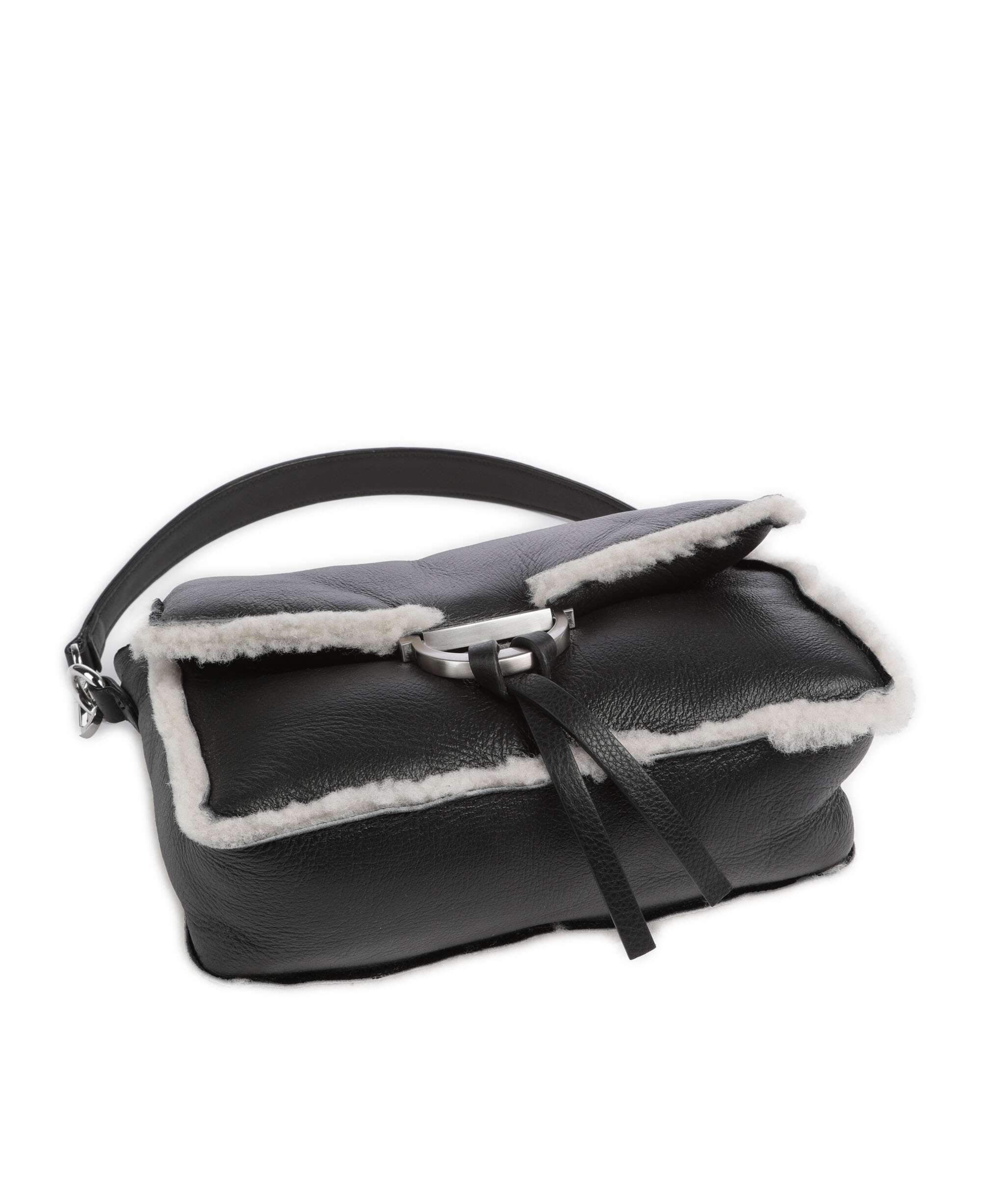 Abro Shearling Temi Shoulder bag black/white - Image 5