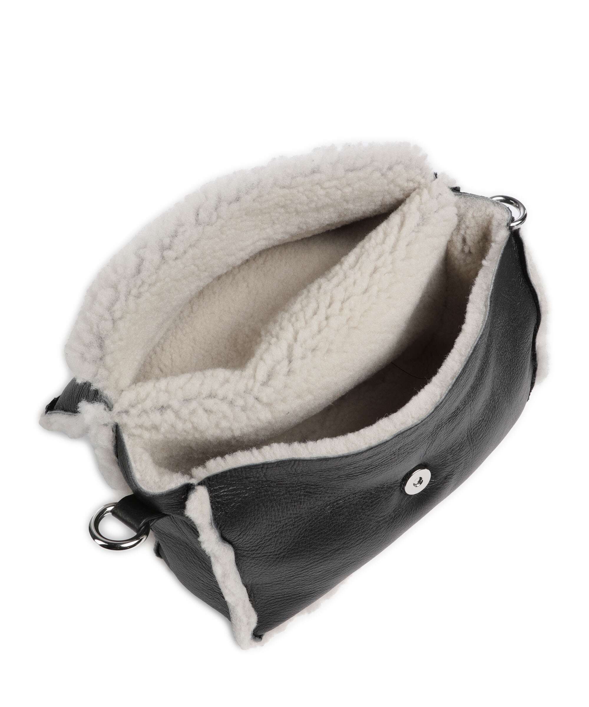 Abro Shearling Temi Shoulder bag black/white - Image 6