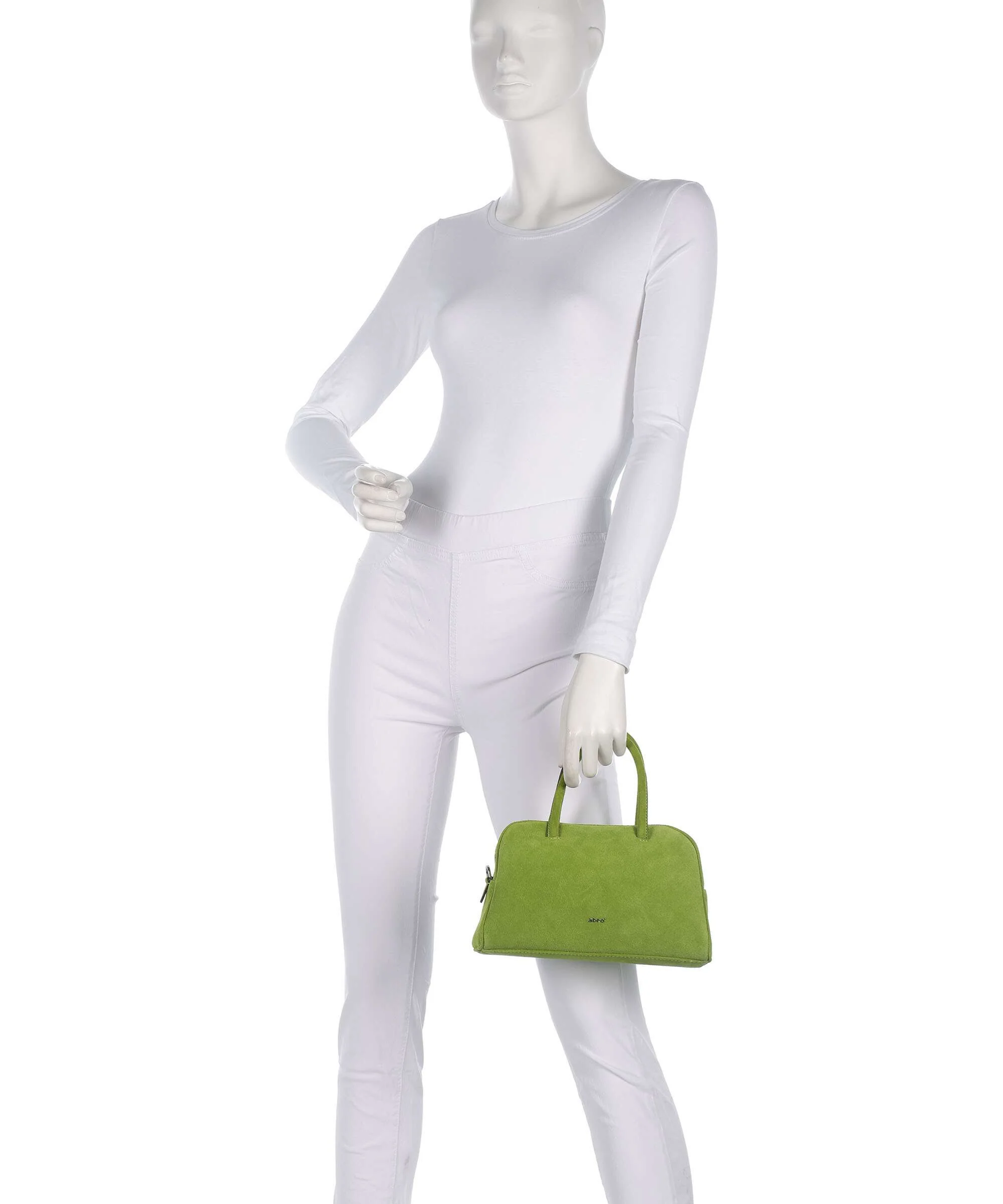 Abro Suede Amara Handbag lime - Image 3