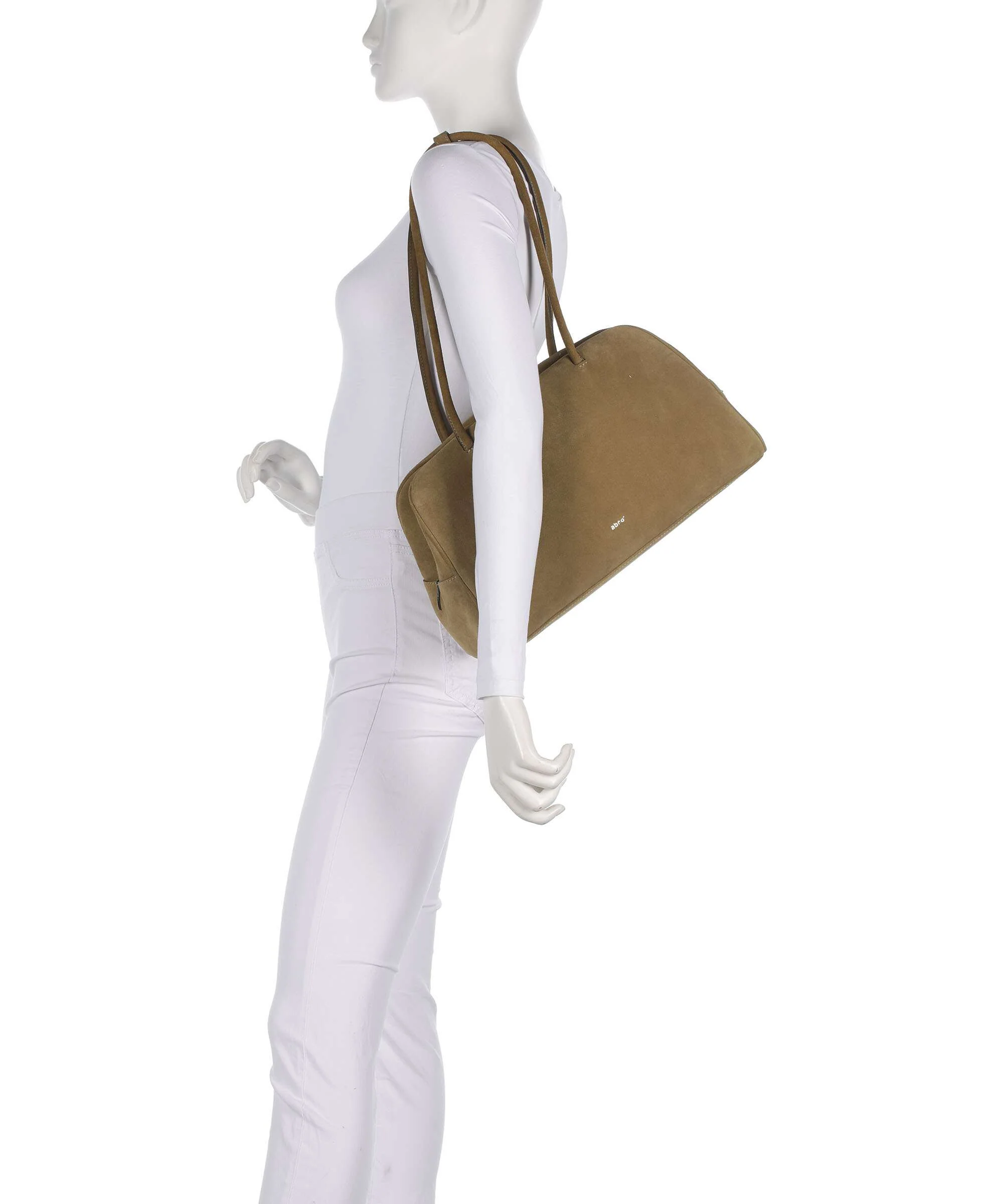Abro Suede Amara Shoulder bag mud - Image 3