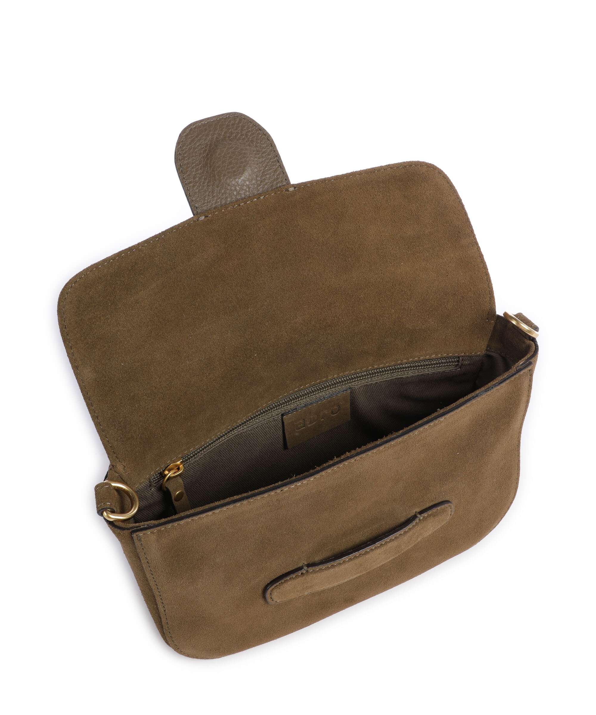 Abro Suede Camilla Shoulder bag military - Image 7