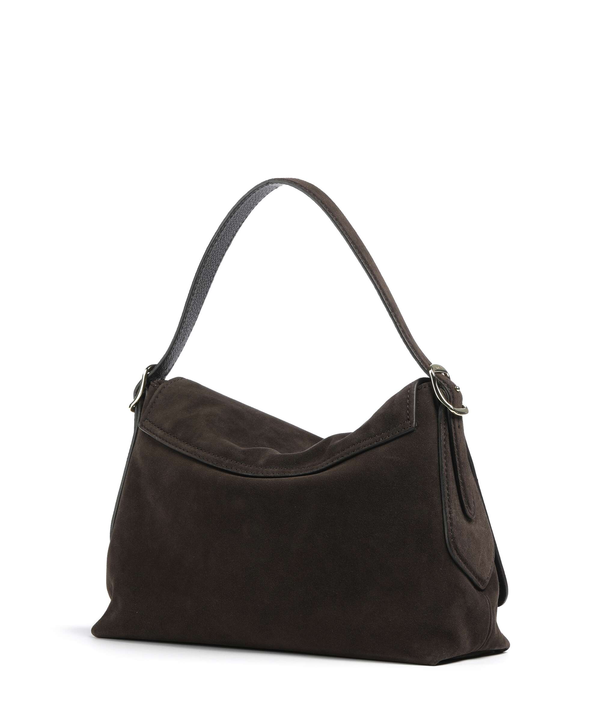 Abro Suede Carina Hobo bag dark brown - Image 2
