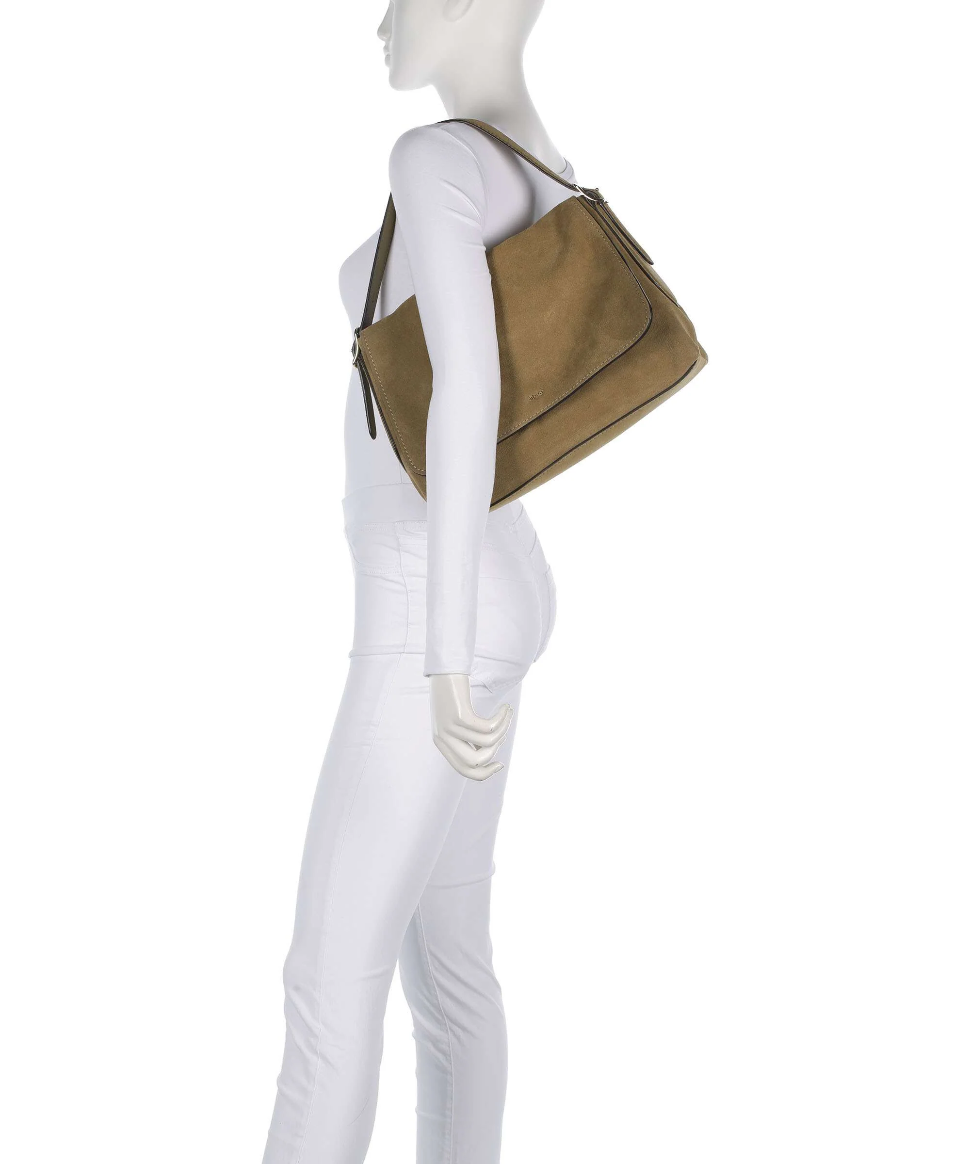 Abro Suede Carina Shoulder bag mud - Image 3