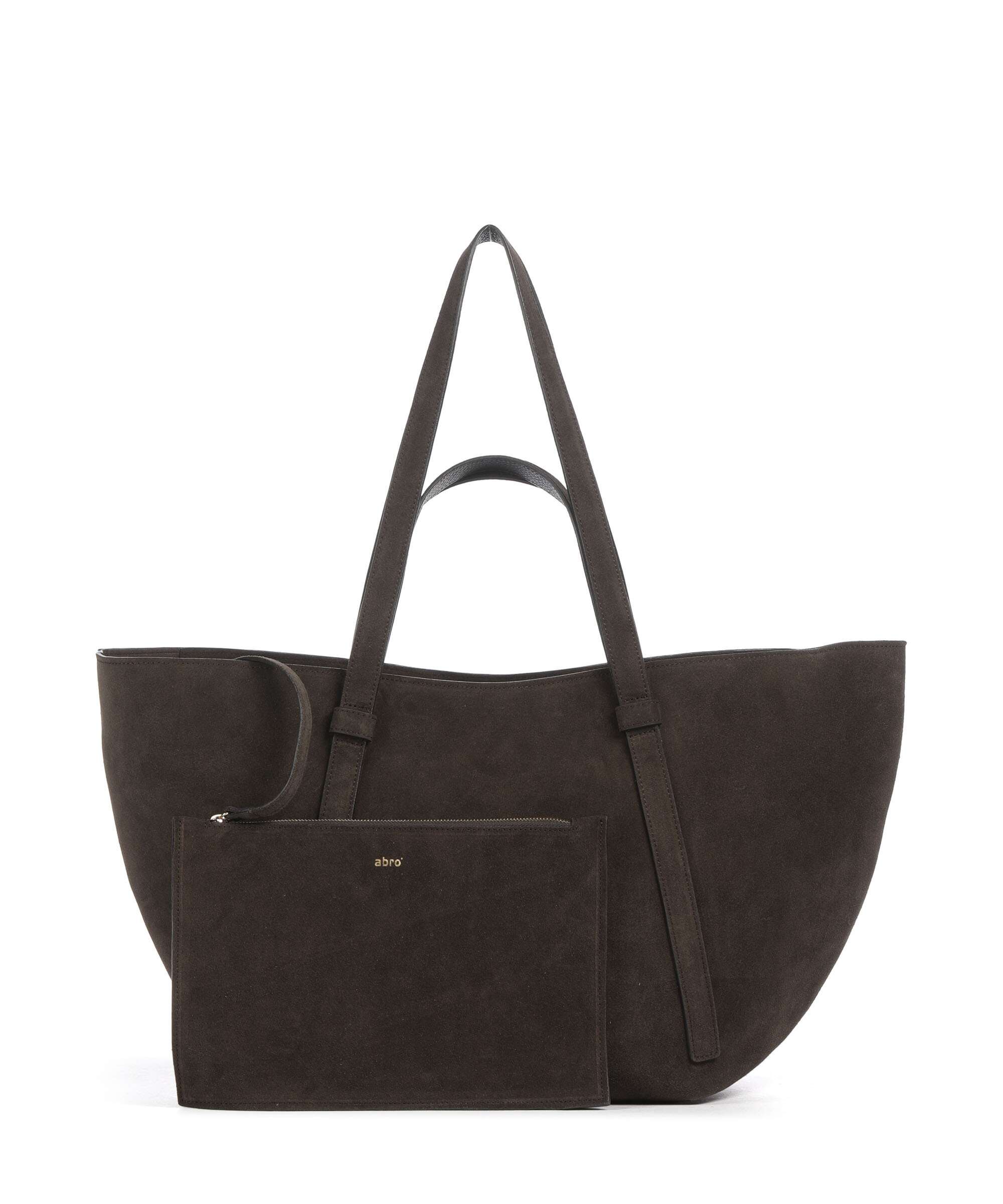 Abro Suede Cosmo Large Tote bag dark brown - Image 4