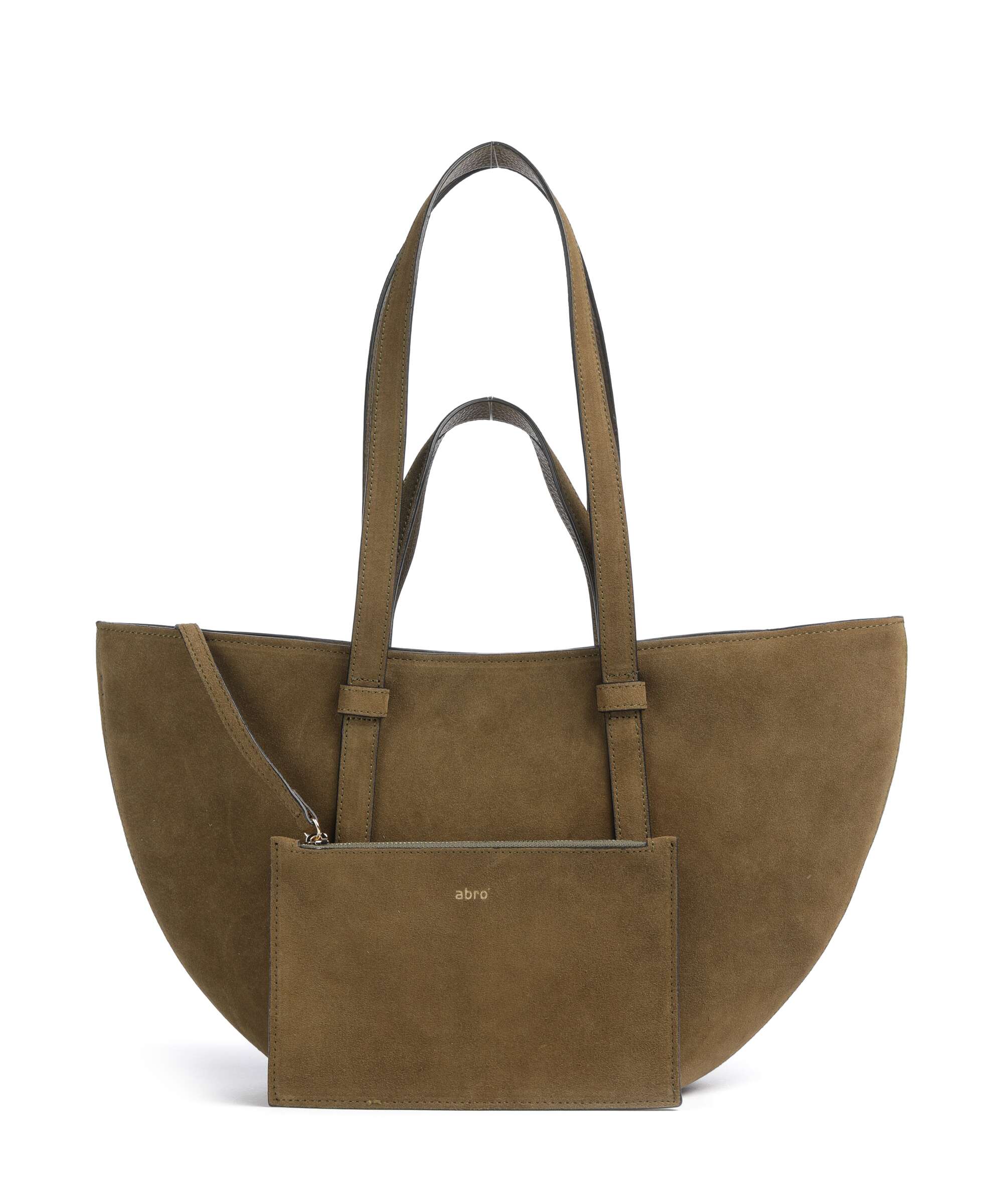 Abro Suede Cosmo Medium Tote bag military - Image 4