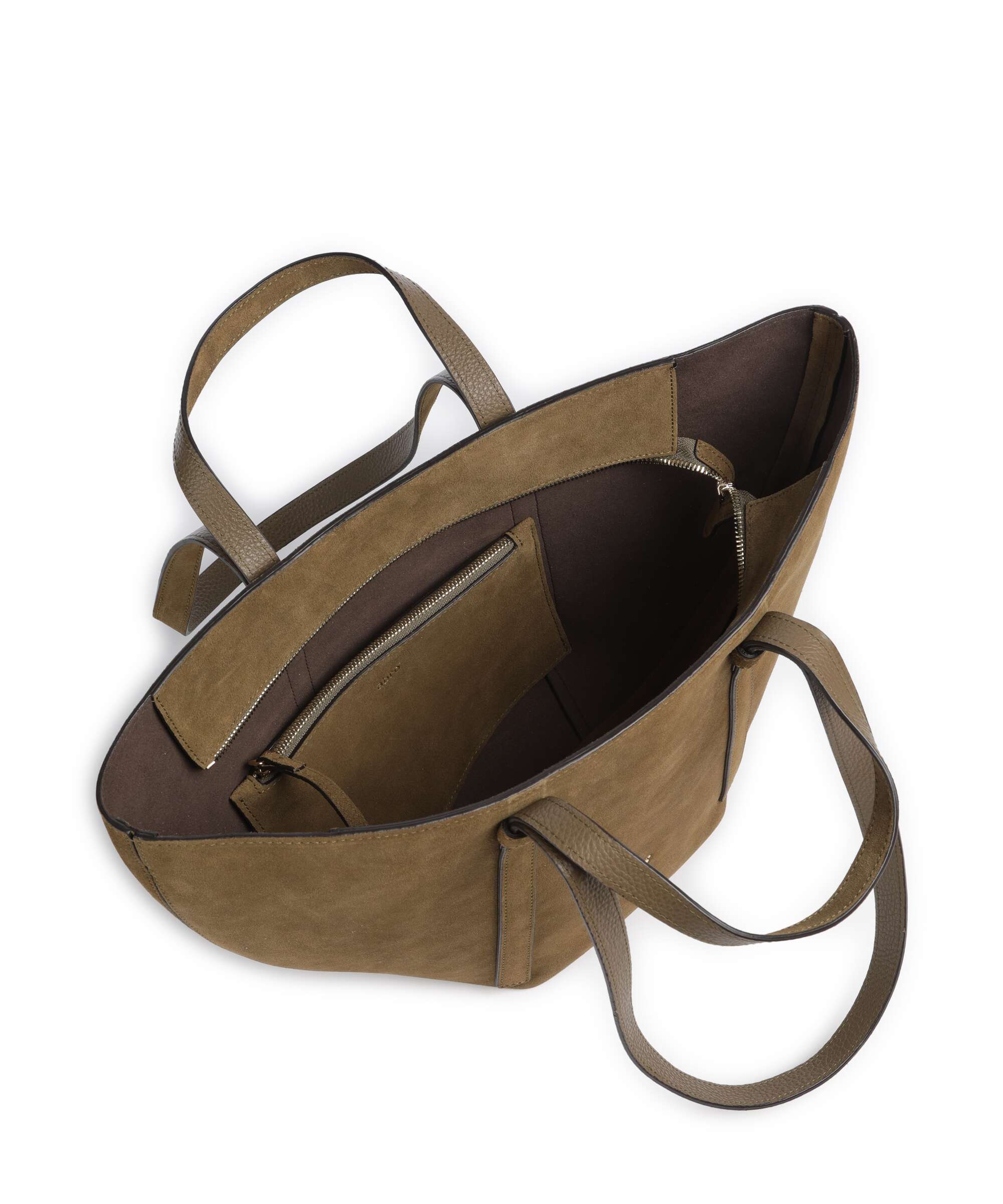 Abro Suede Cosmo Medium Tote bag military - Image 6