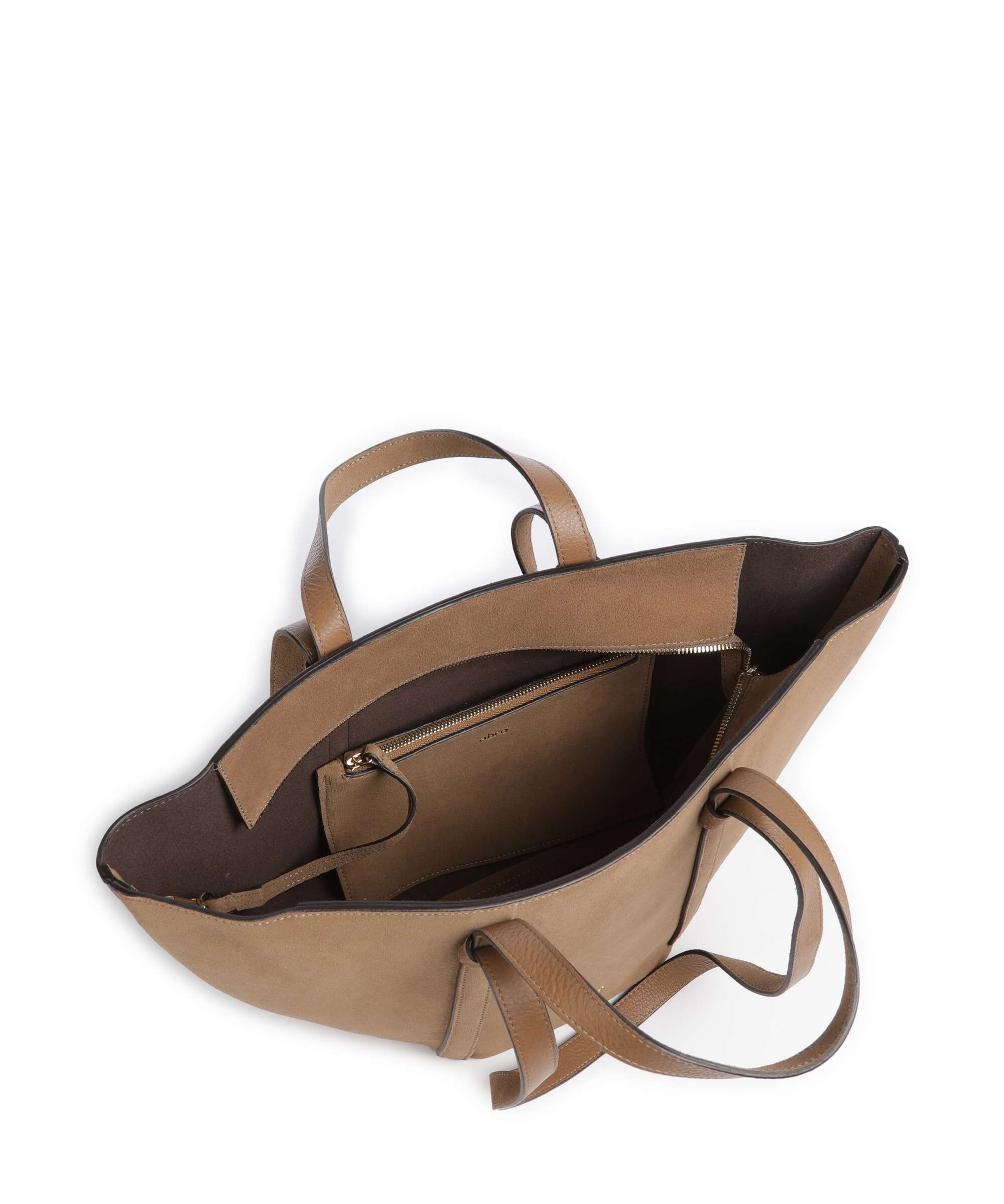 Abro Suede Cosmo Medium Tote bag camel - Image 6