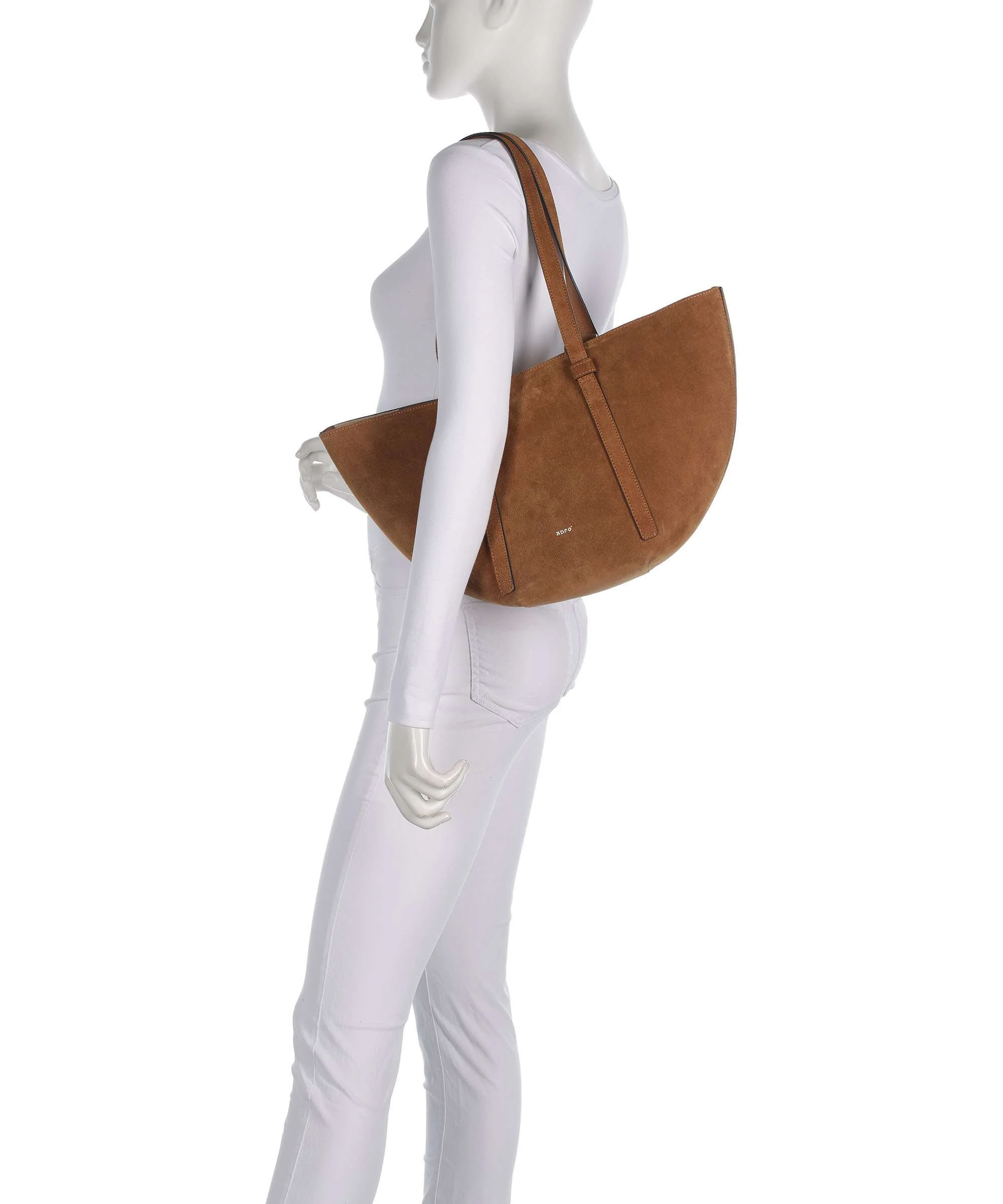 Abro Suede Cosmo Medium Tote bag cuoio - Image 3