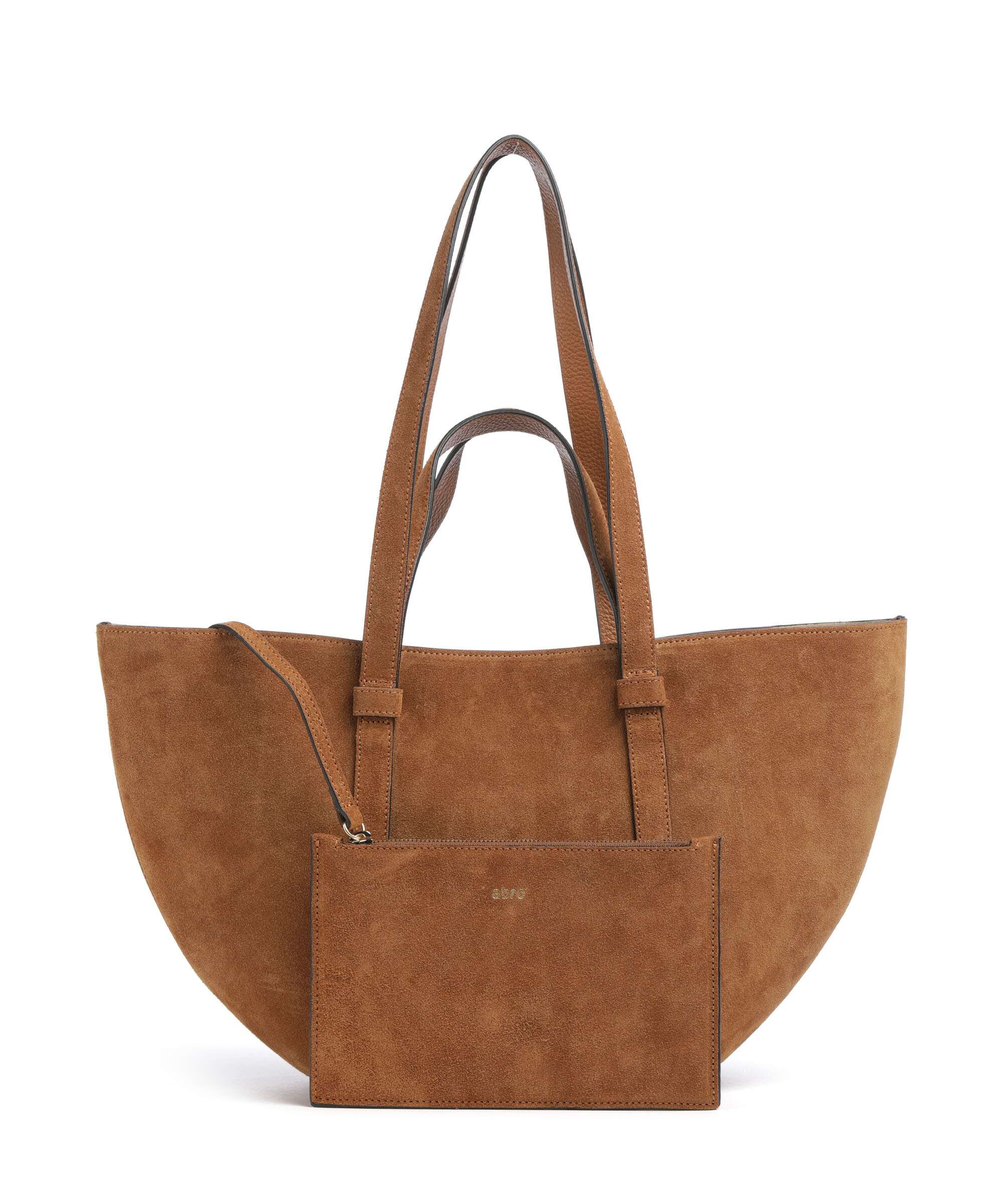 Abro Suede Cosmo Medium Tote bag cuoio - Image 4